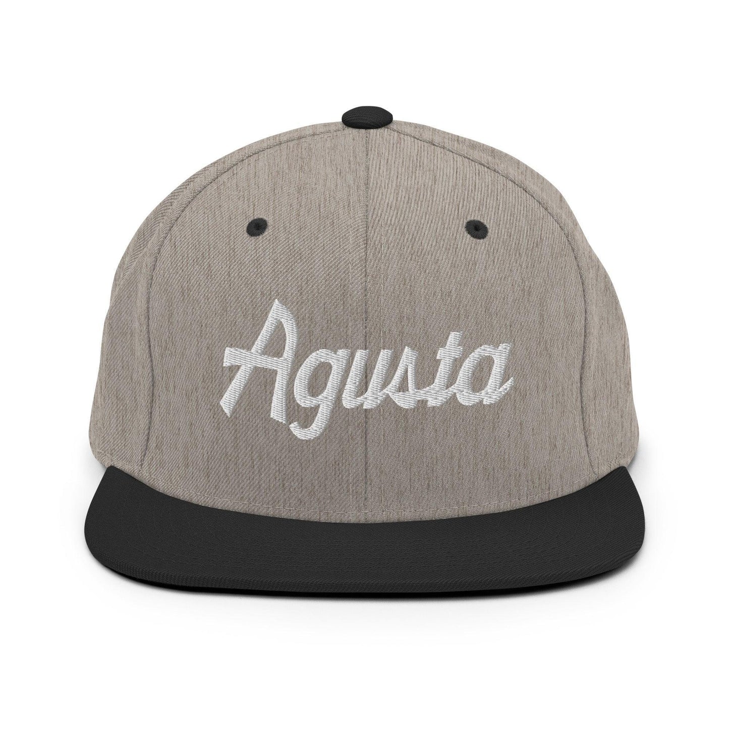 Agusta Script Snapback Hat Heather/Black