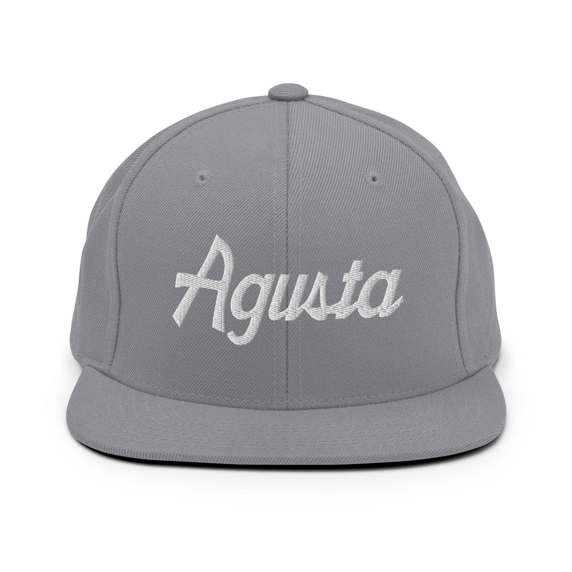 Agusta Script Snapback Hat Silver