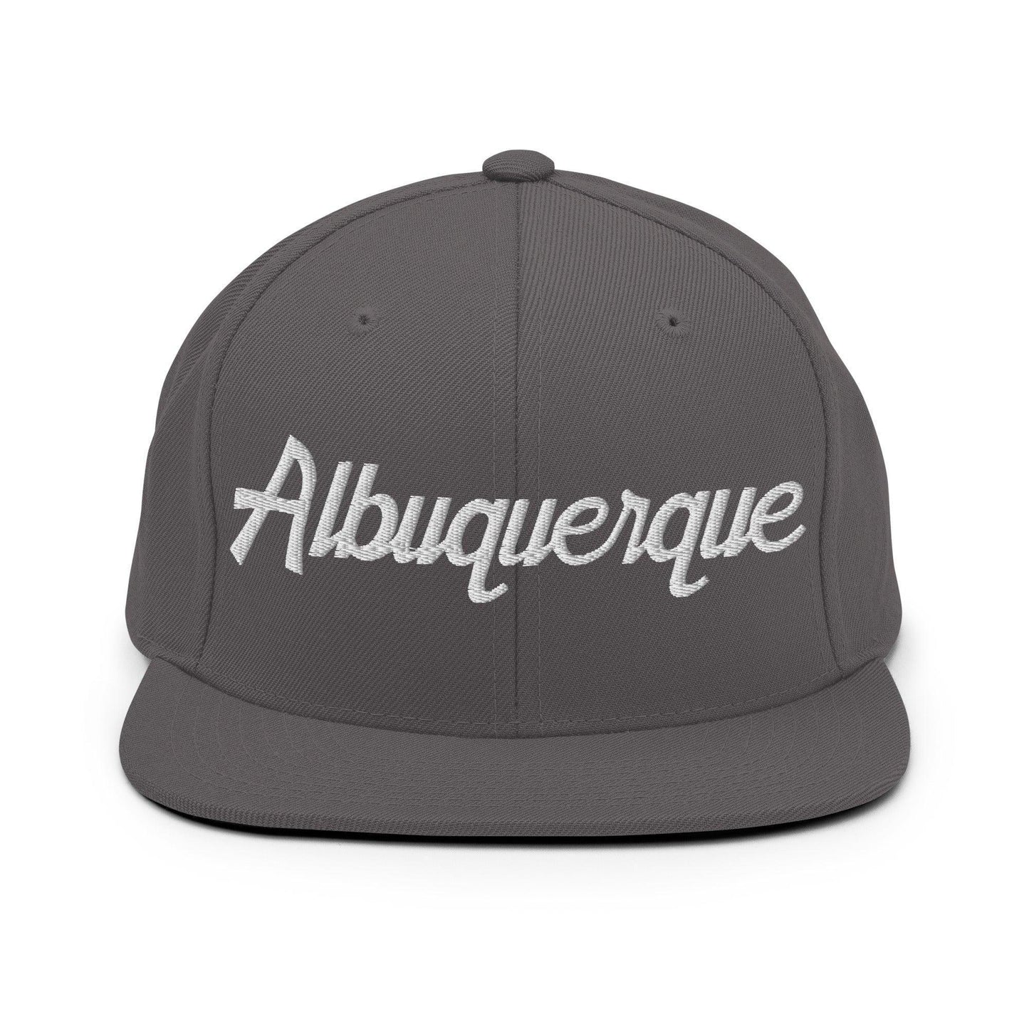 Albuquerque Script Snapback Hat Dark Grey