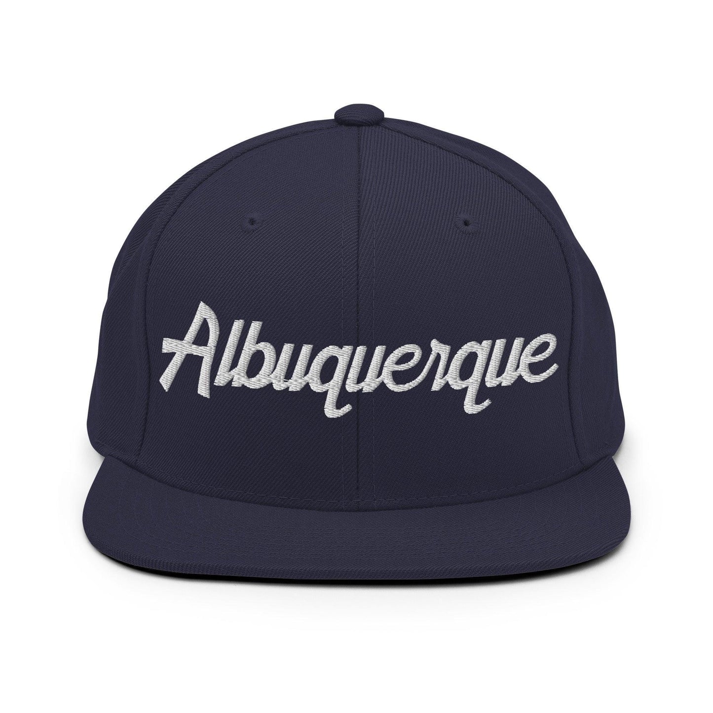 Albuquerque Script Snapback Hat Navy