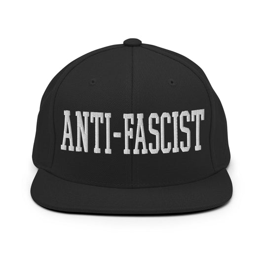 Anti-Fascist Block Snapback Hat Black
