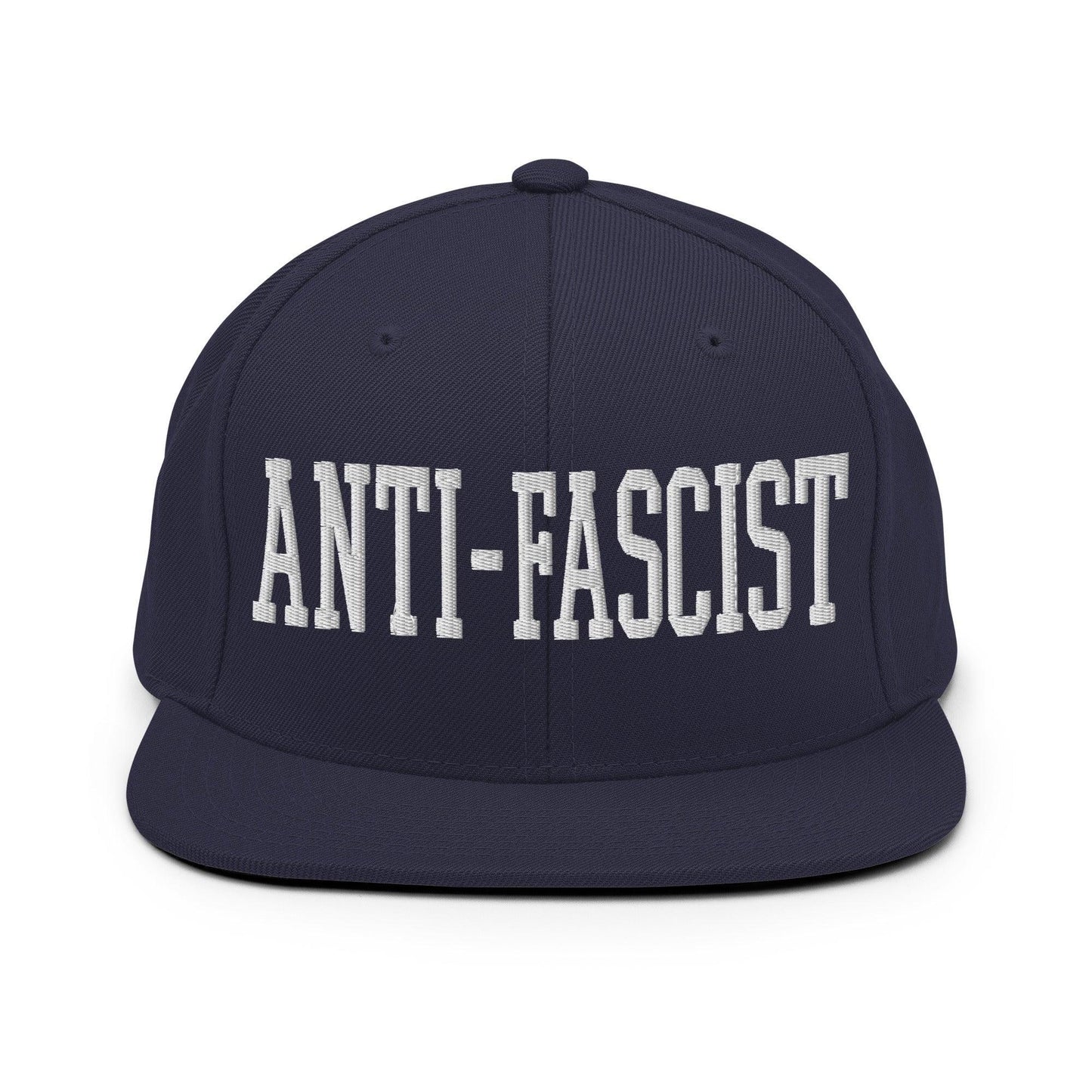 Anti-Fascist Block Snapback Hat Navy