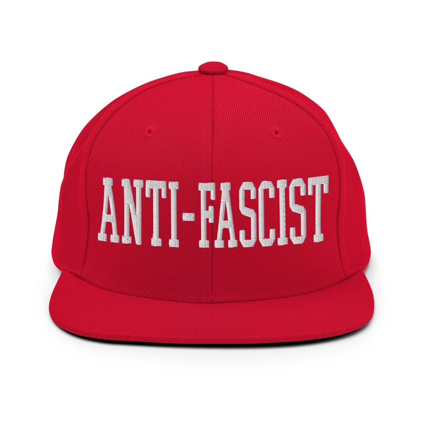 Anti-Fascist Block Snapback Hat Red