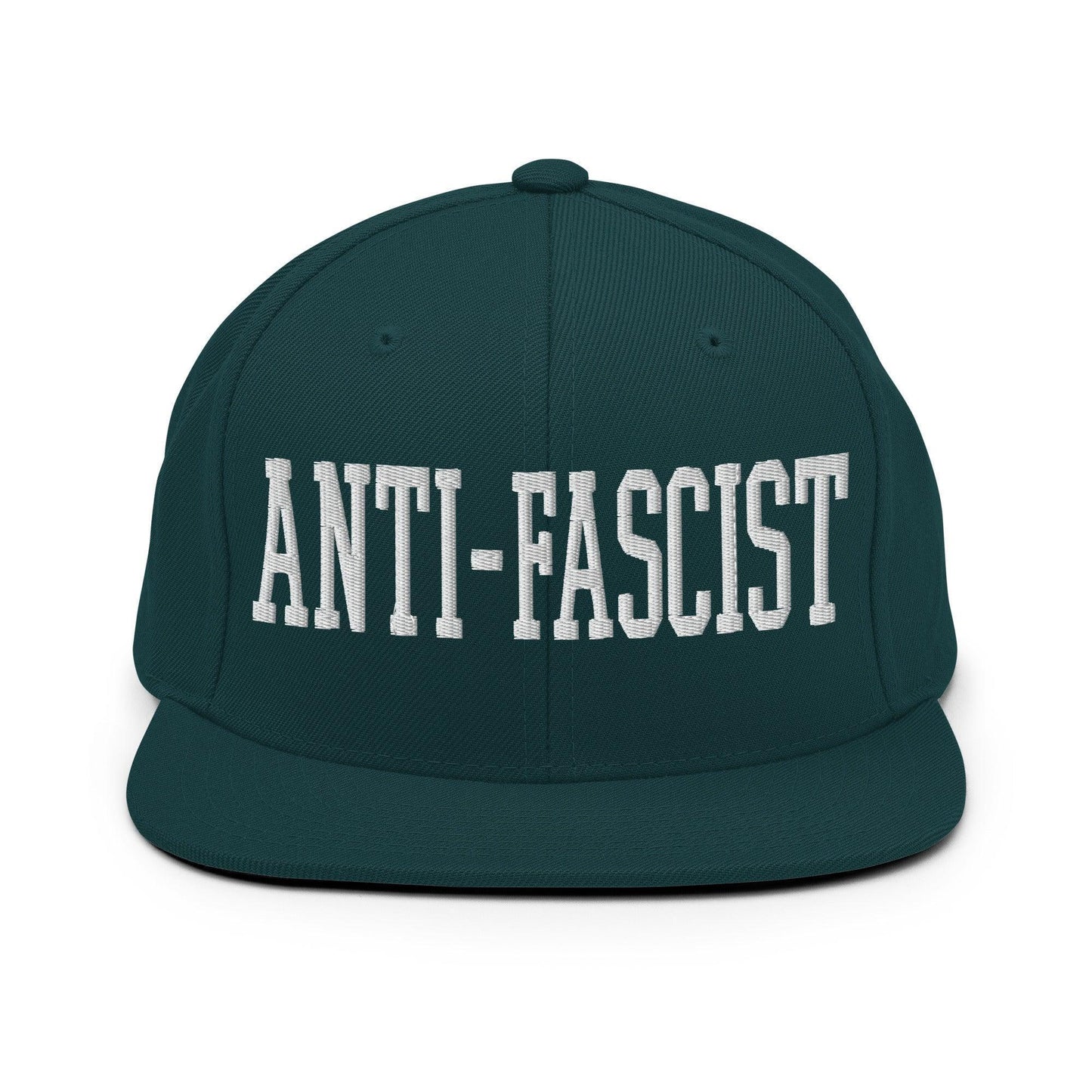 Anti-Fascist Block Snapback Hat Spruce