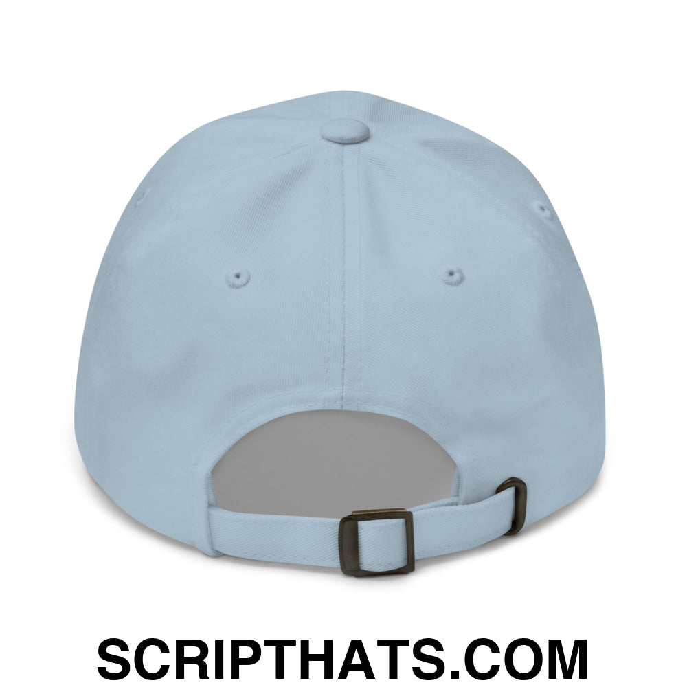 Anti-ICE Embroidered Unstructured Dad Hat Light Blue
