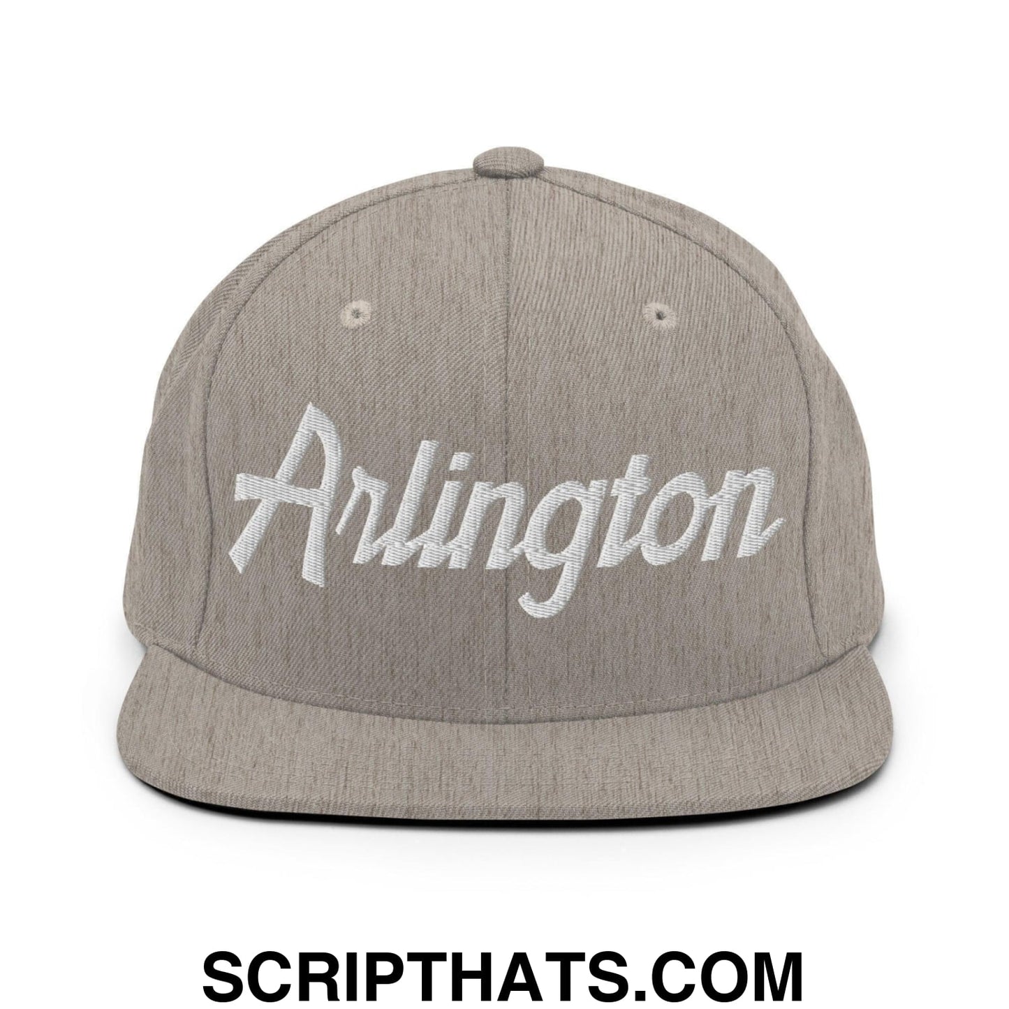 Arlington Script Snapback Hat Heather Grey
