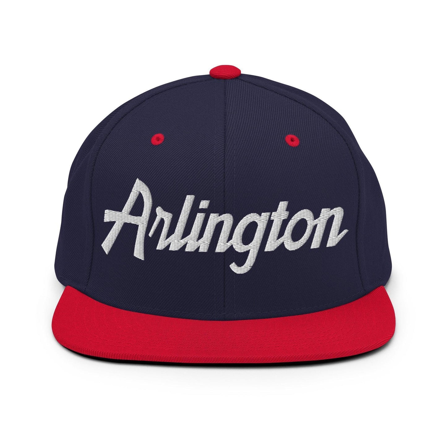Arlington Script Snapback Hat Navy/ Red