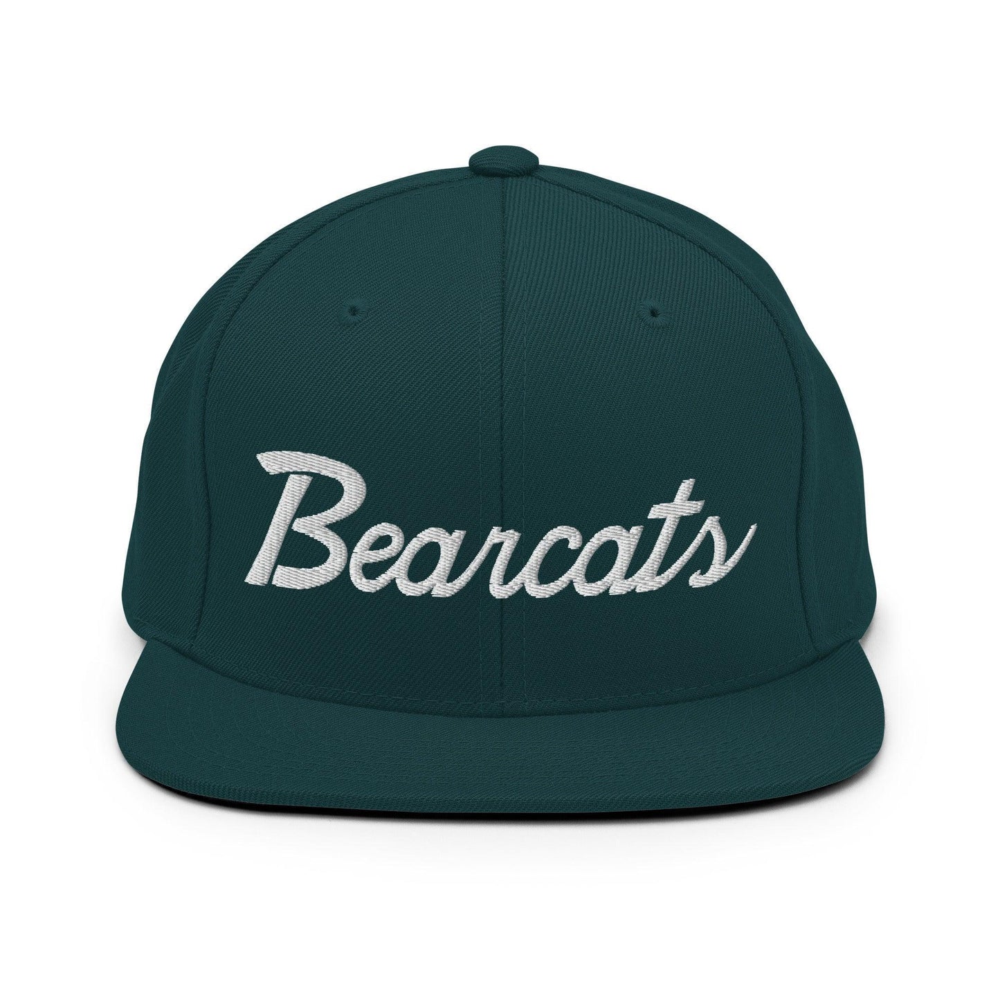 Bearcats School Mascot Script Snapback Hat Spruce
