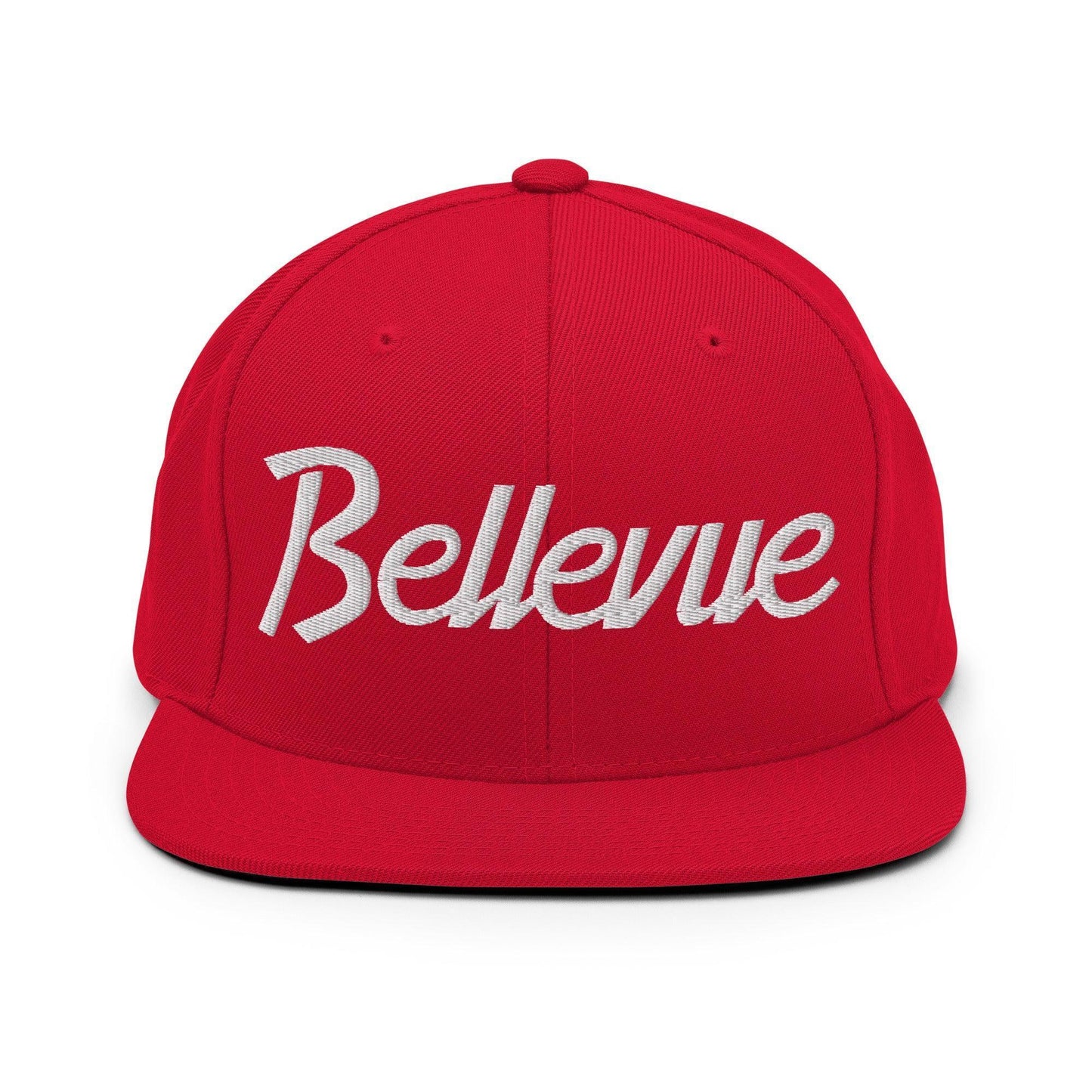 Bellevue Script Snapback Hat Red