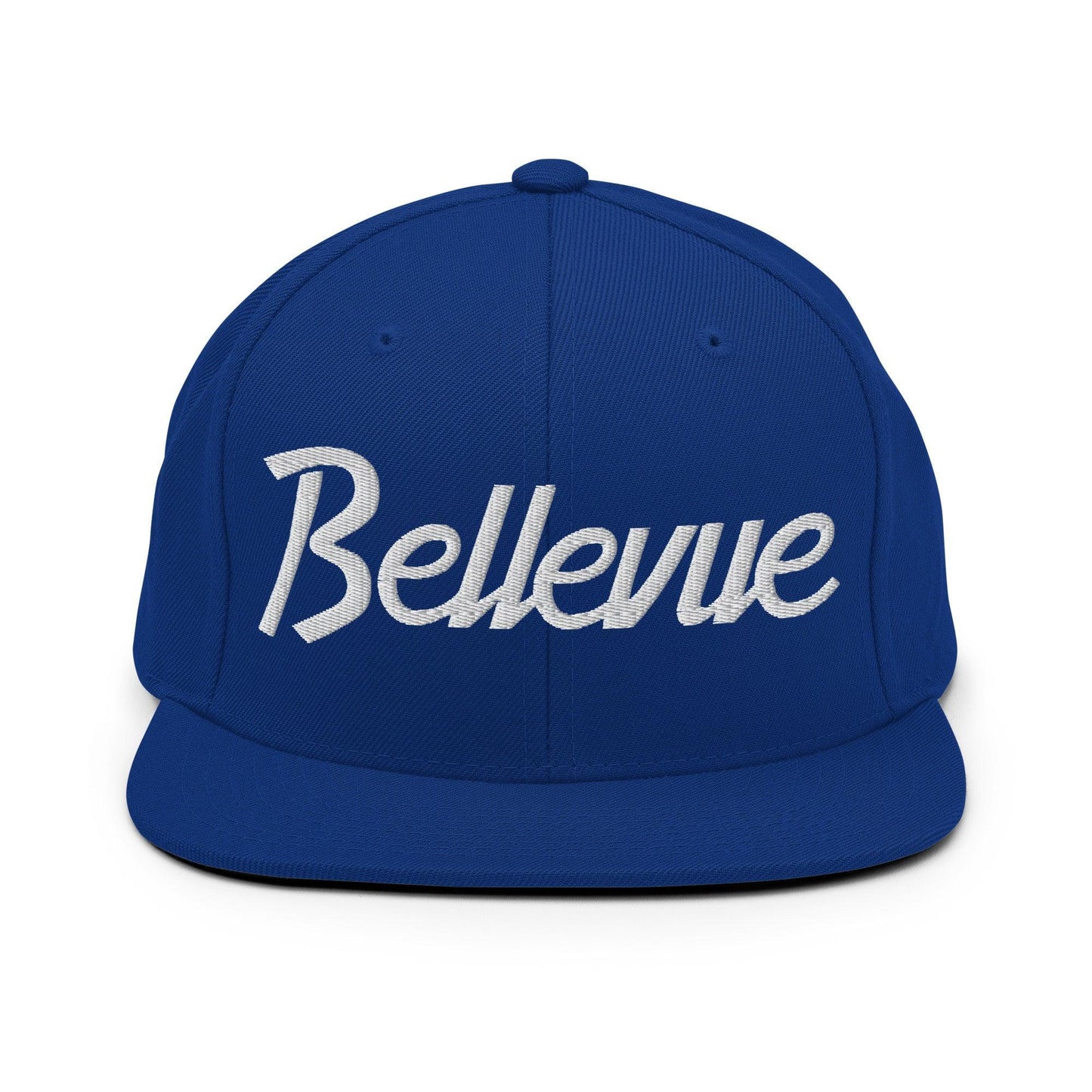 Bellevue Script Snapback Hat Royal Blue