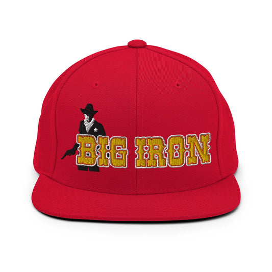 Big Iron Western Snapback Hat Red