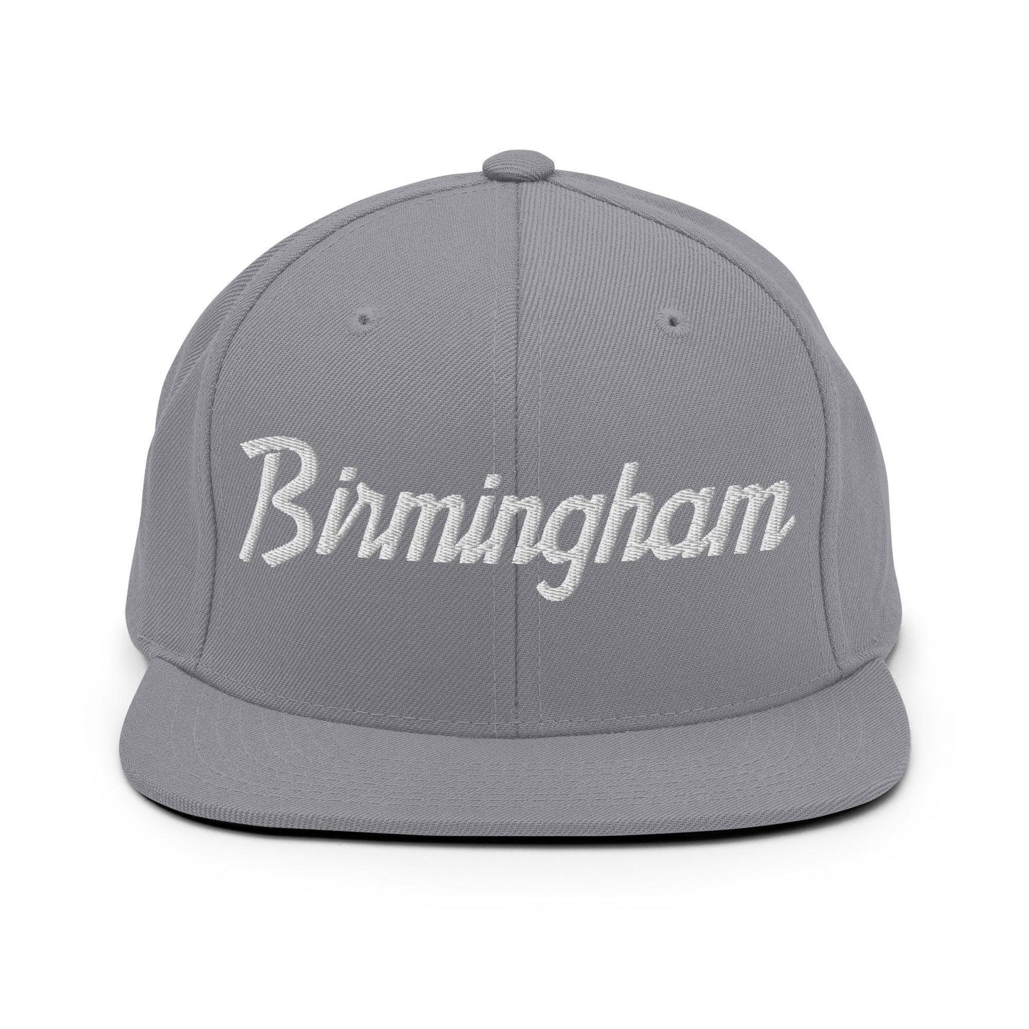Birmingham Script Snapback Hat Silver