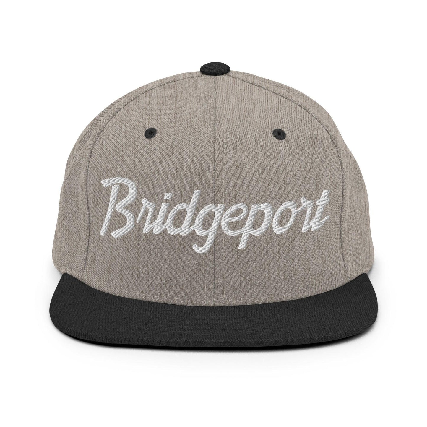 Bridgeport Script Snapback Hat Heather/Black