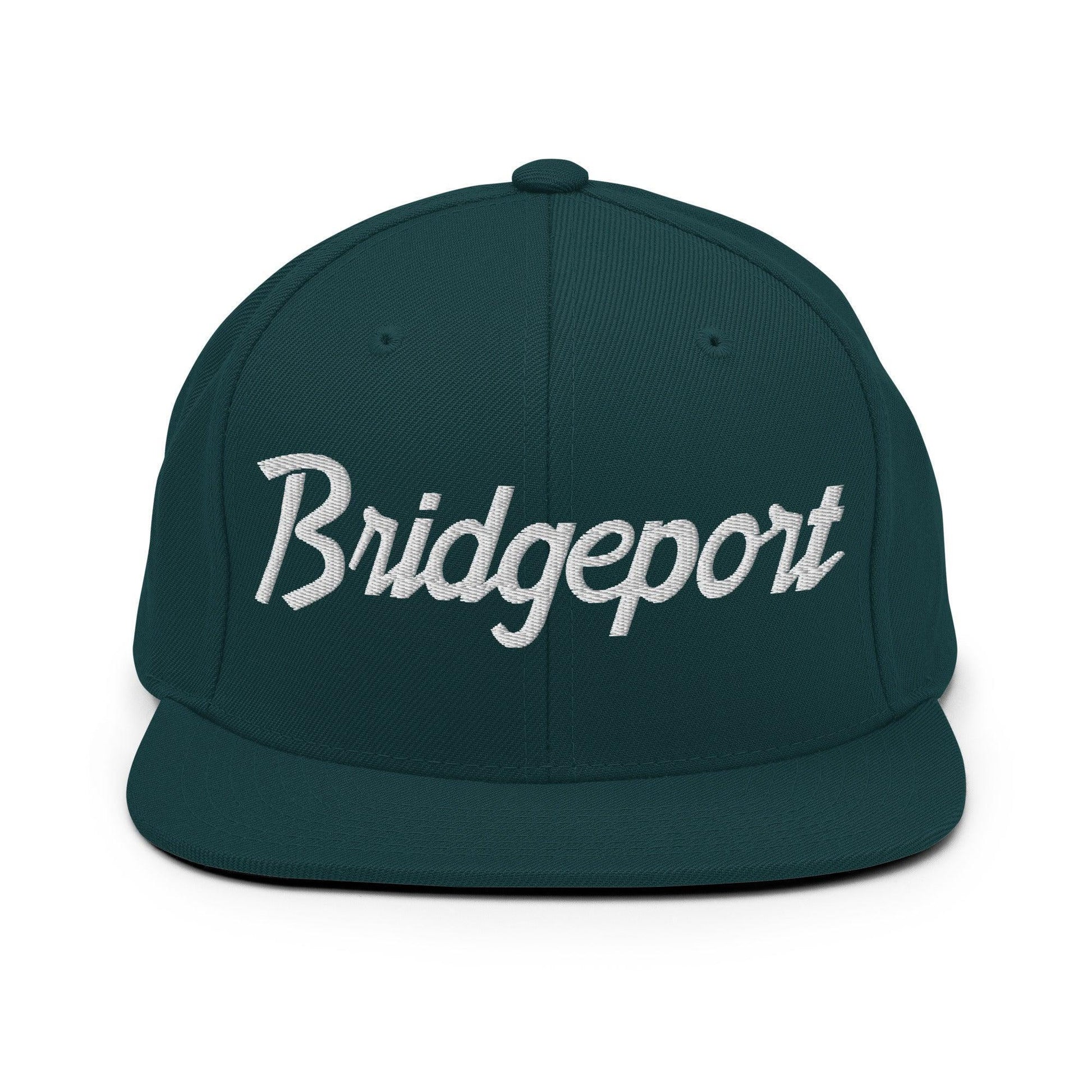 Bridgeport Script Snapback Hat Spruce
