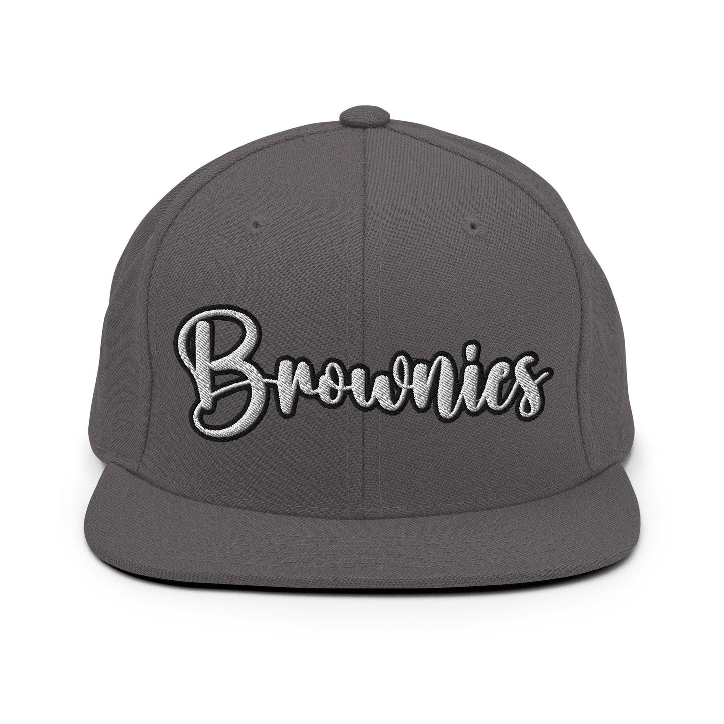 Brownies Script Snapback Hat Dark Grey