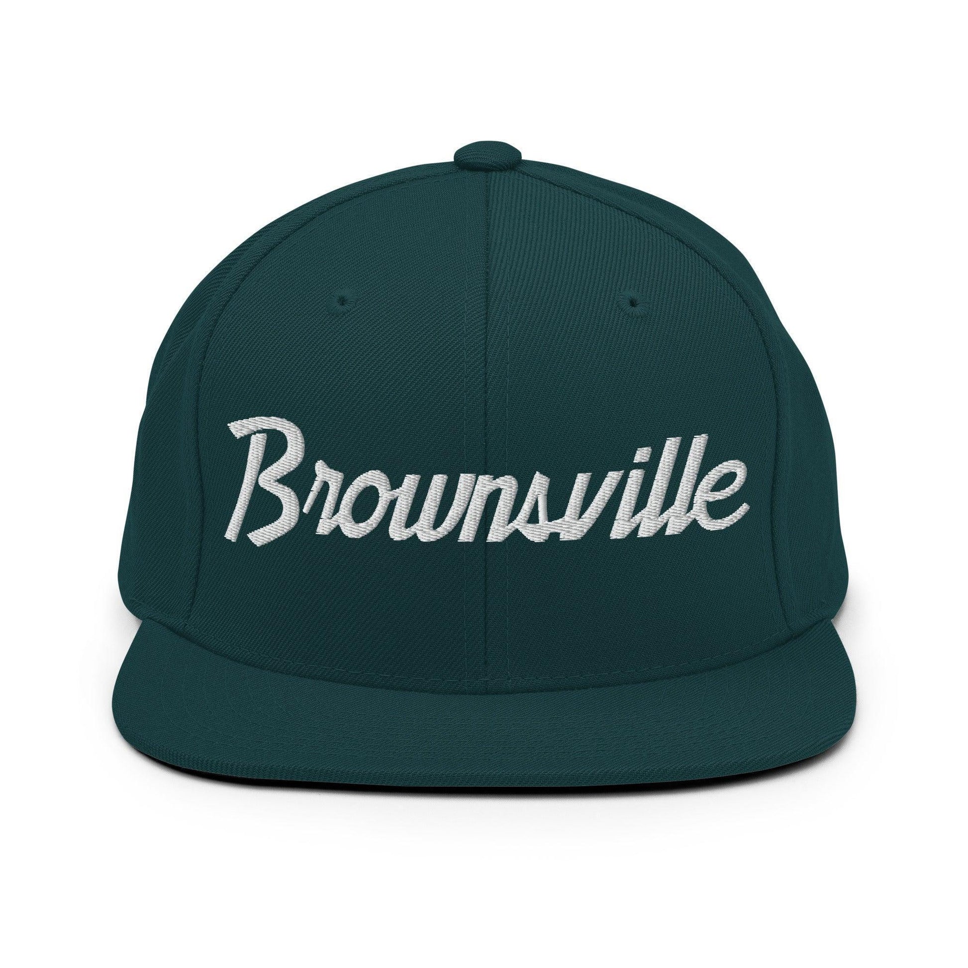 Brownsville Script Snapback Hat Spruce