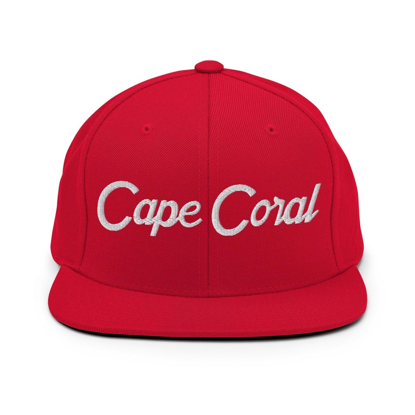 Cape Coral Script Snapback Hat Red