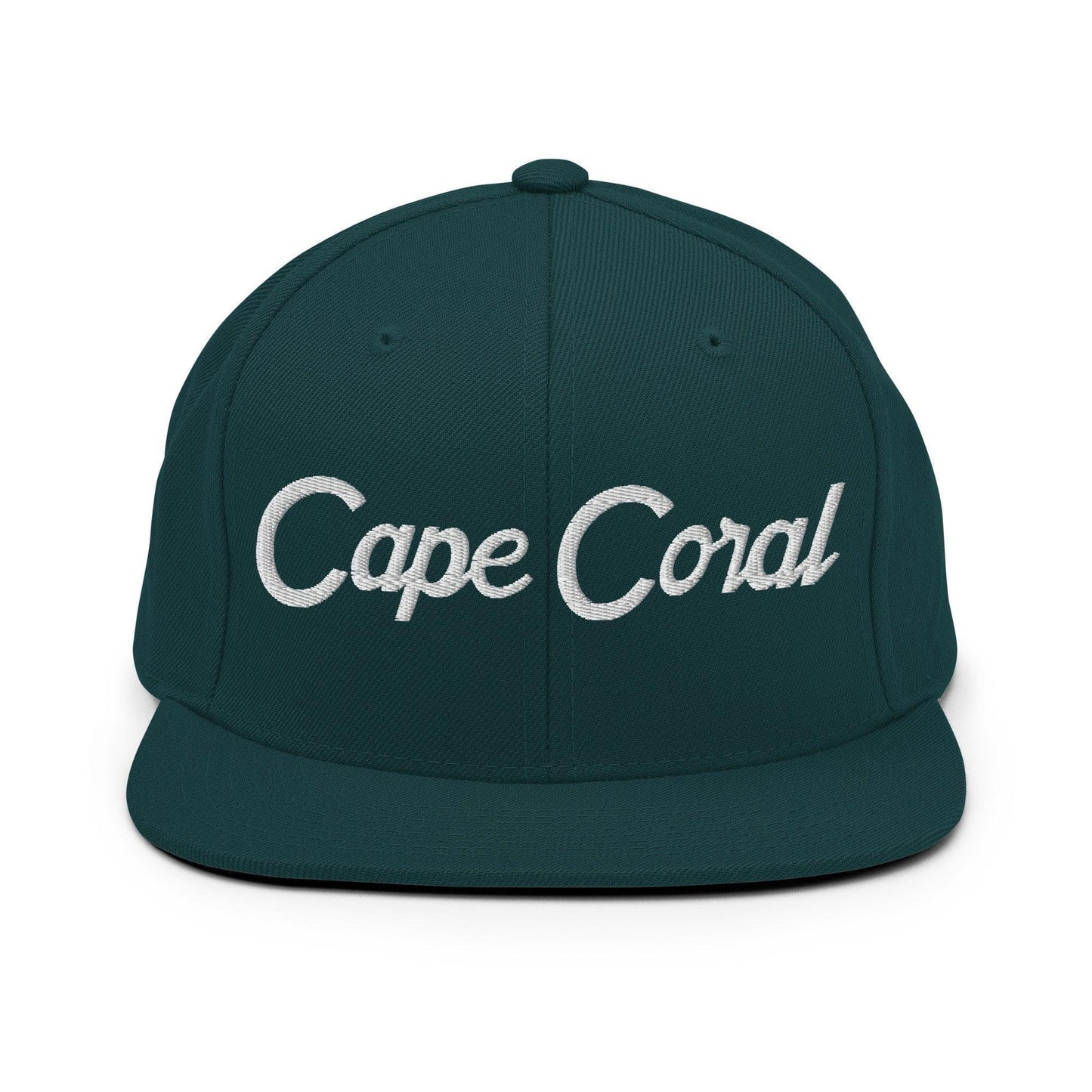 Cape Coral Script Snapback Hat Spruce
