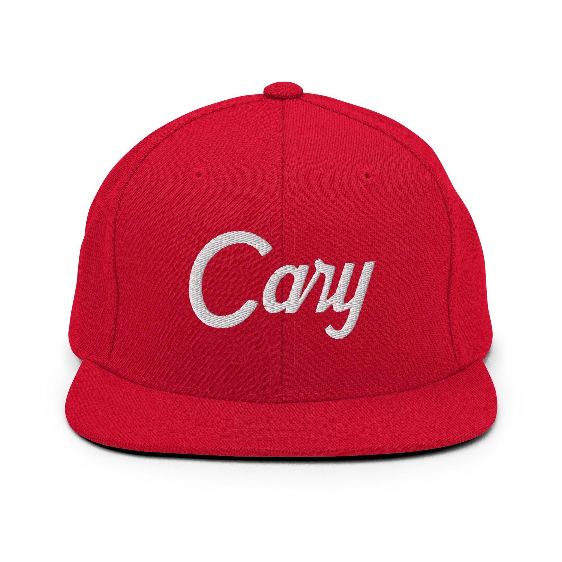 Cary Script Snapback Hat Red