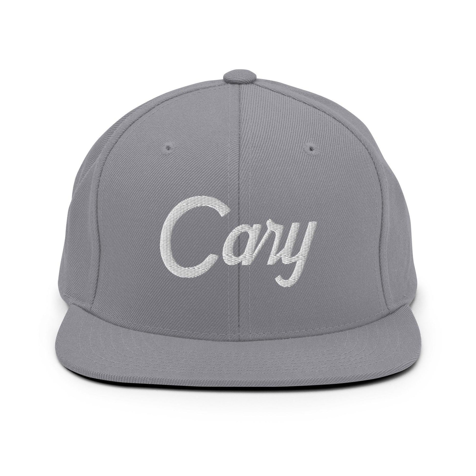 Cary Script Snapback Hat Silver