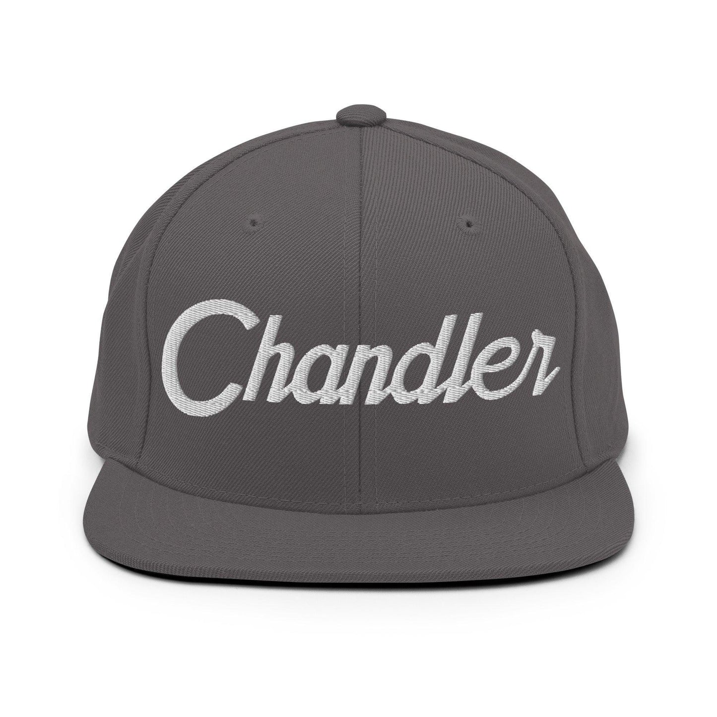 Chandler Script Snapback Hat Dark Grey