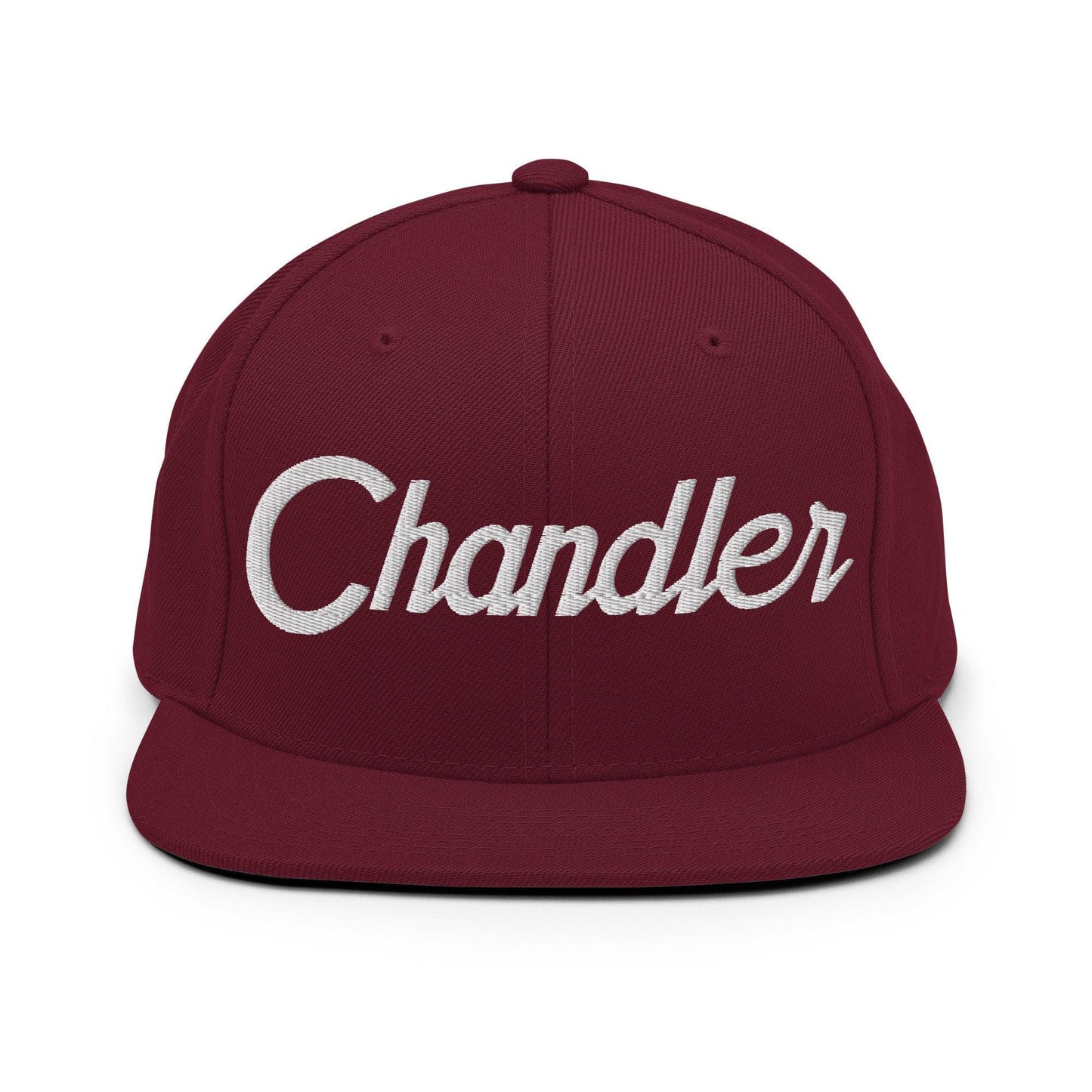 Chandler Script Snapback Hat Maroon
