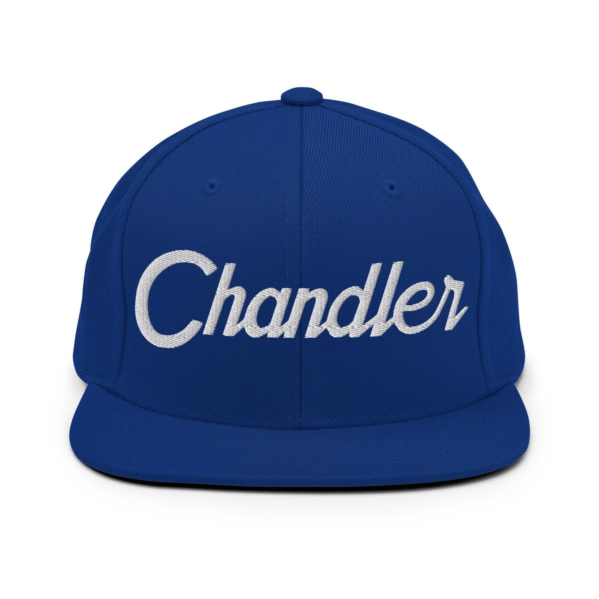Chandler Script Snapback Hat Royal Blue