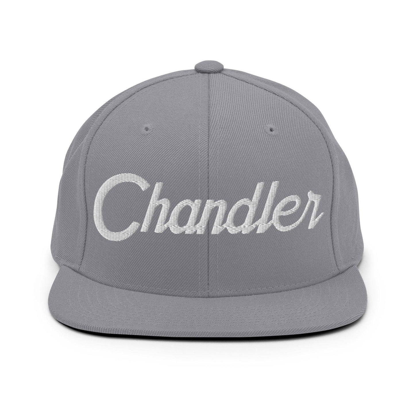 Chandler Script Snapback Hat Silver