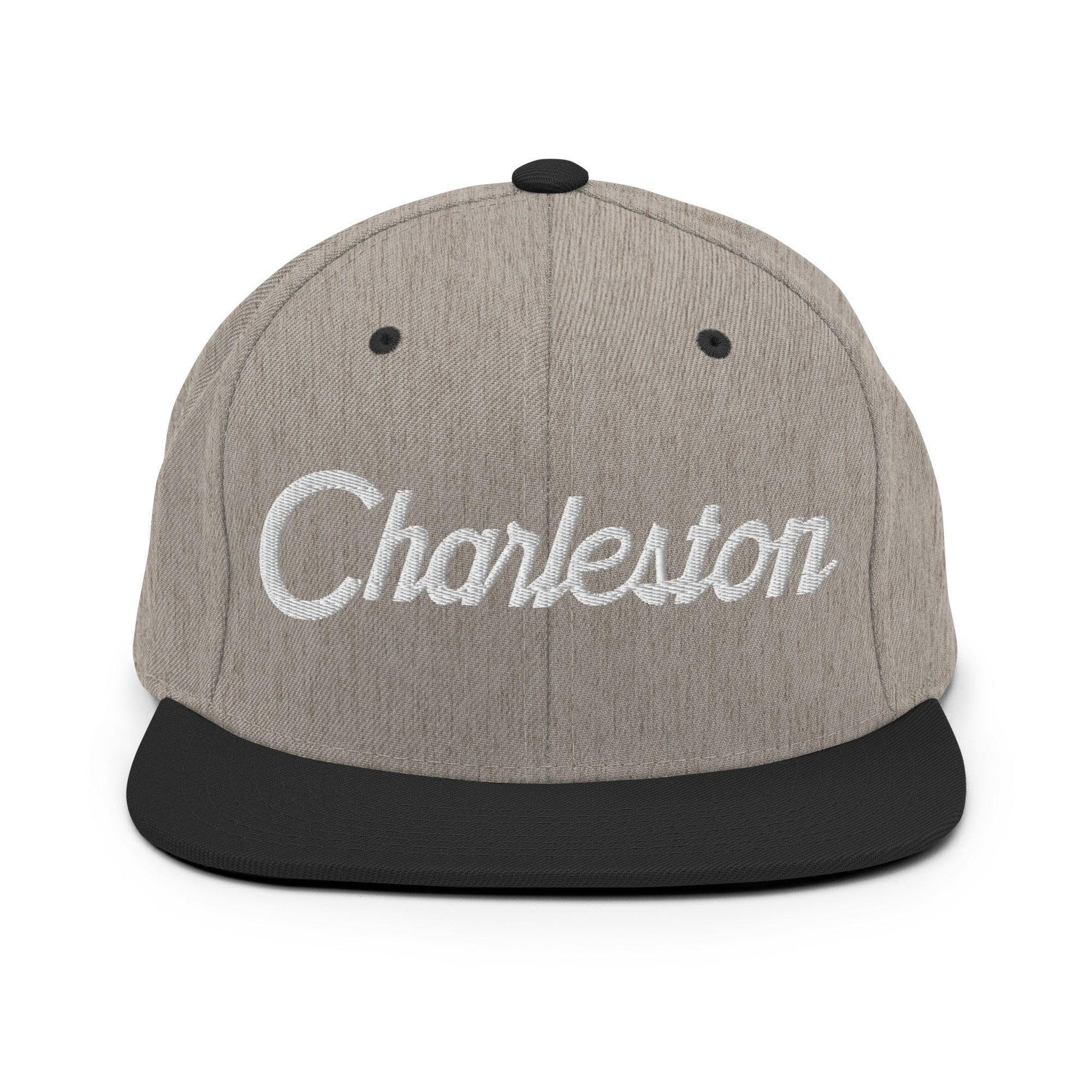 Charleston Script Snapback Hat Heather/Black