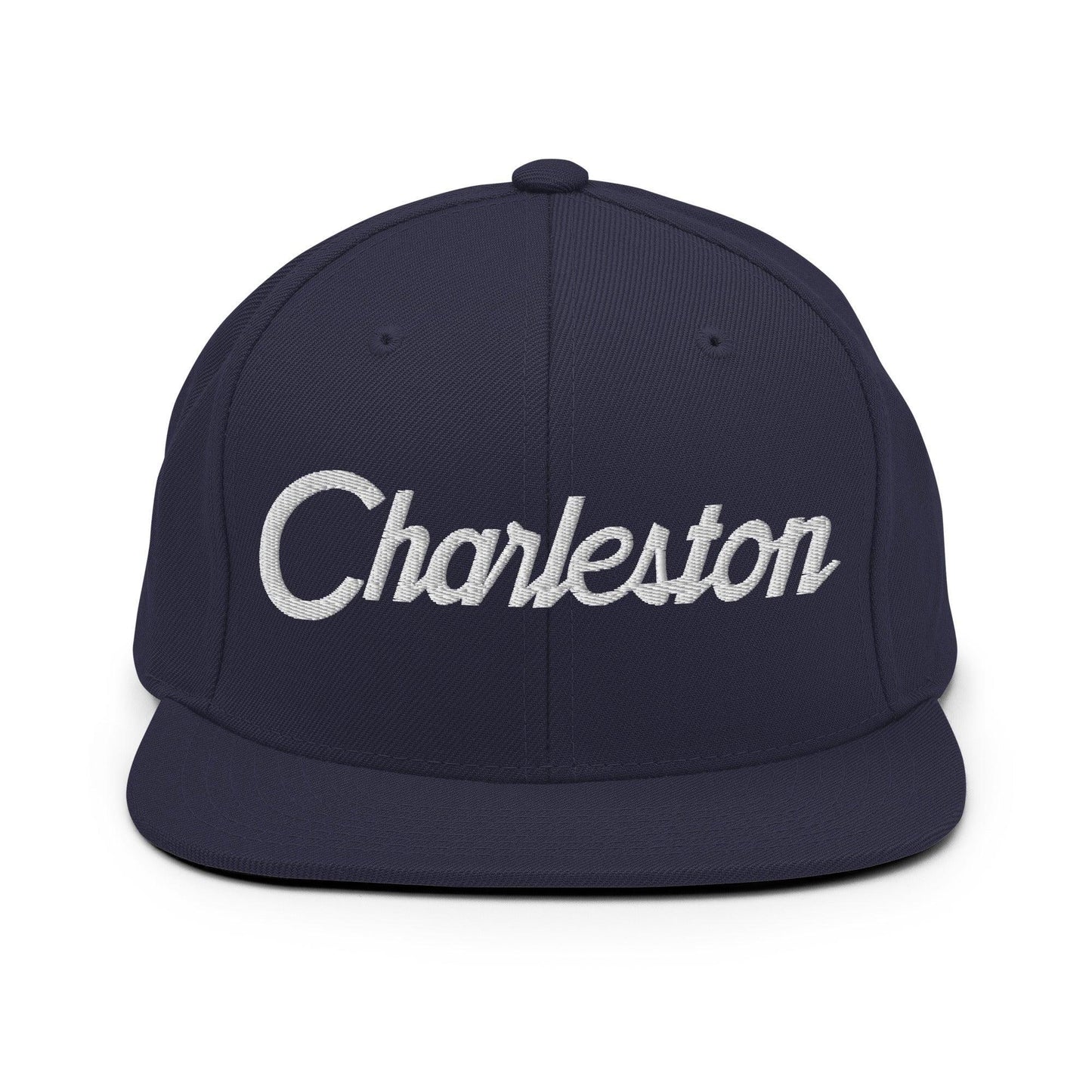 Charleston Script Snapback Hat Navy