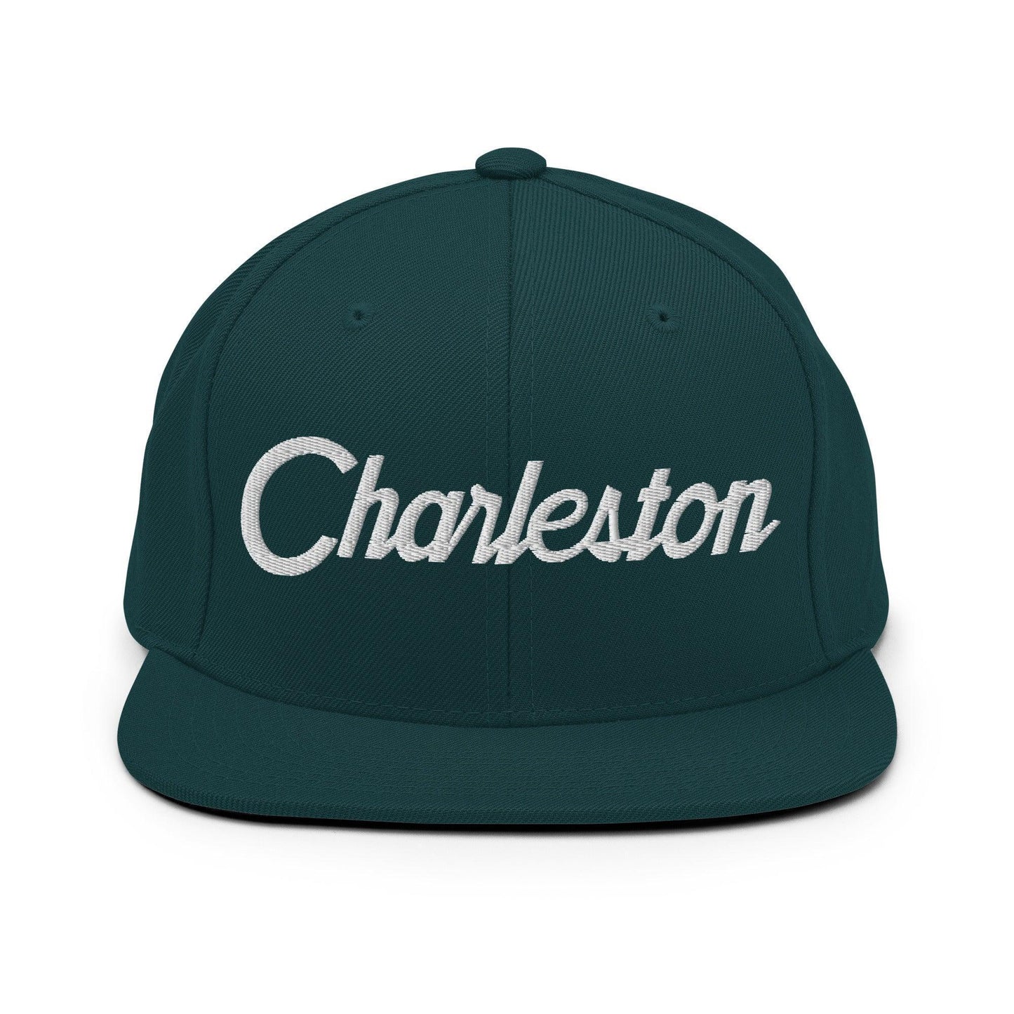 Charleston Script Snapback Hat Spruce