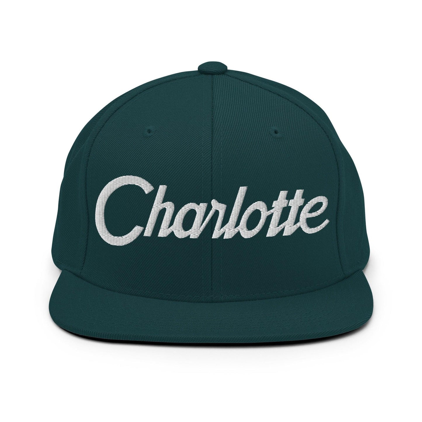 Charlotte Script Snapback Hat Spruce
