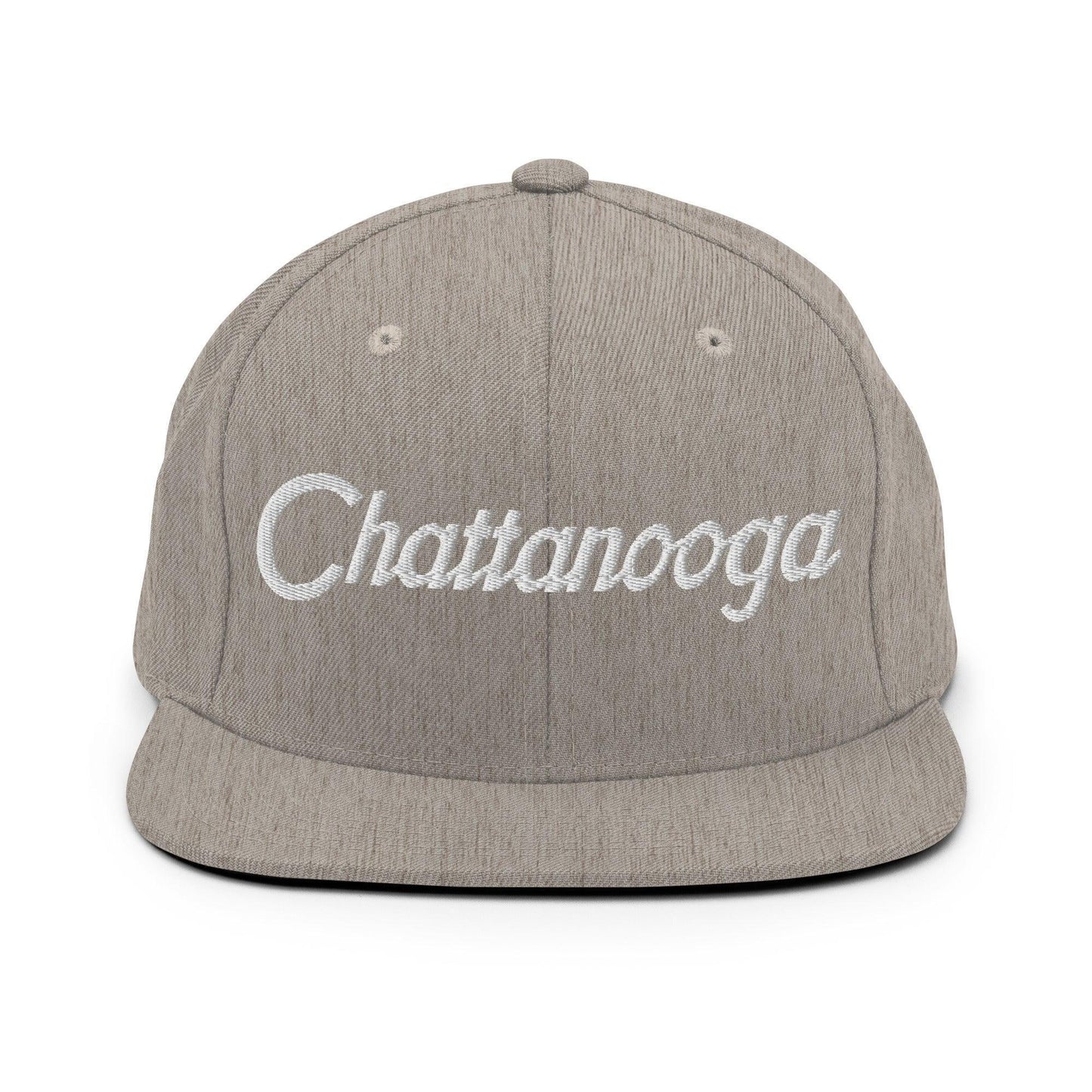 Chattanooga Script Snapback Hat Heather Grey