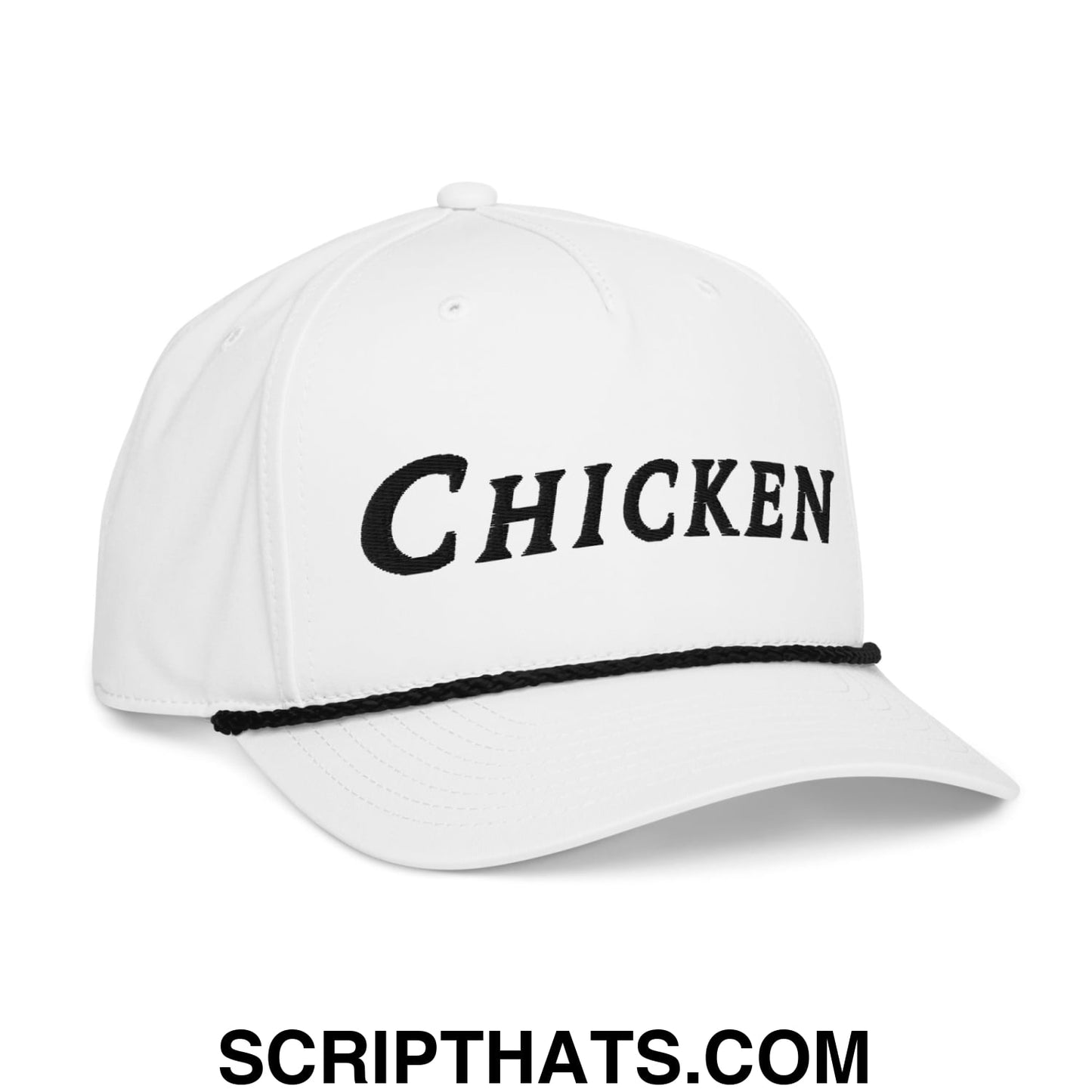 Chicken Embroidered Golf Rope Hat Default Title