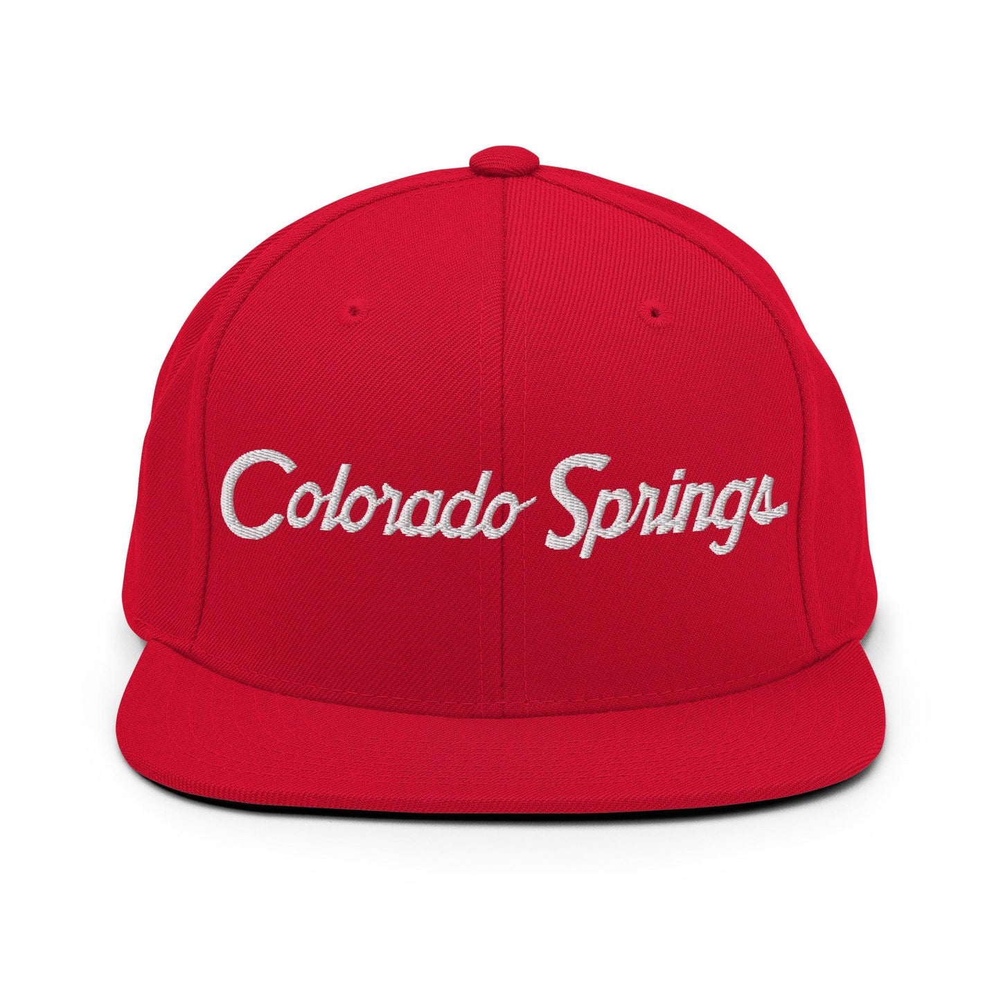 Colorado Springs Script Snapback Hat Red