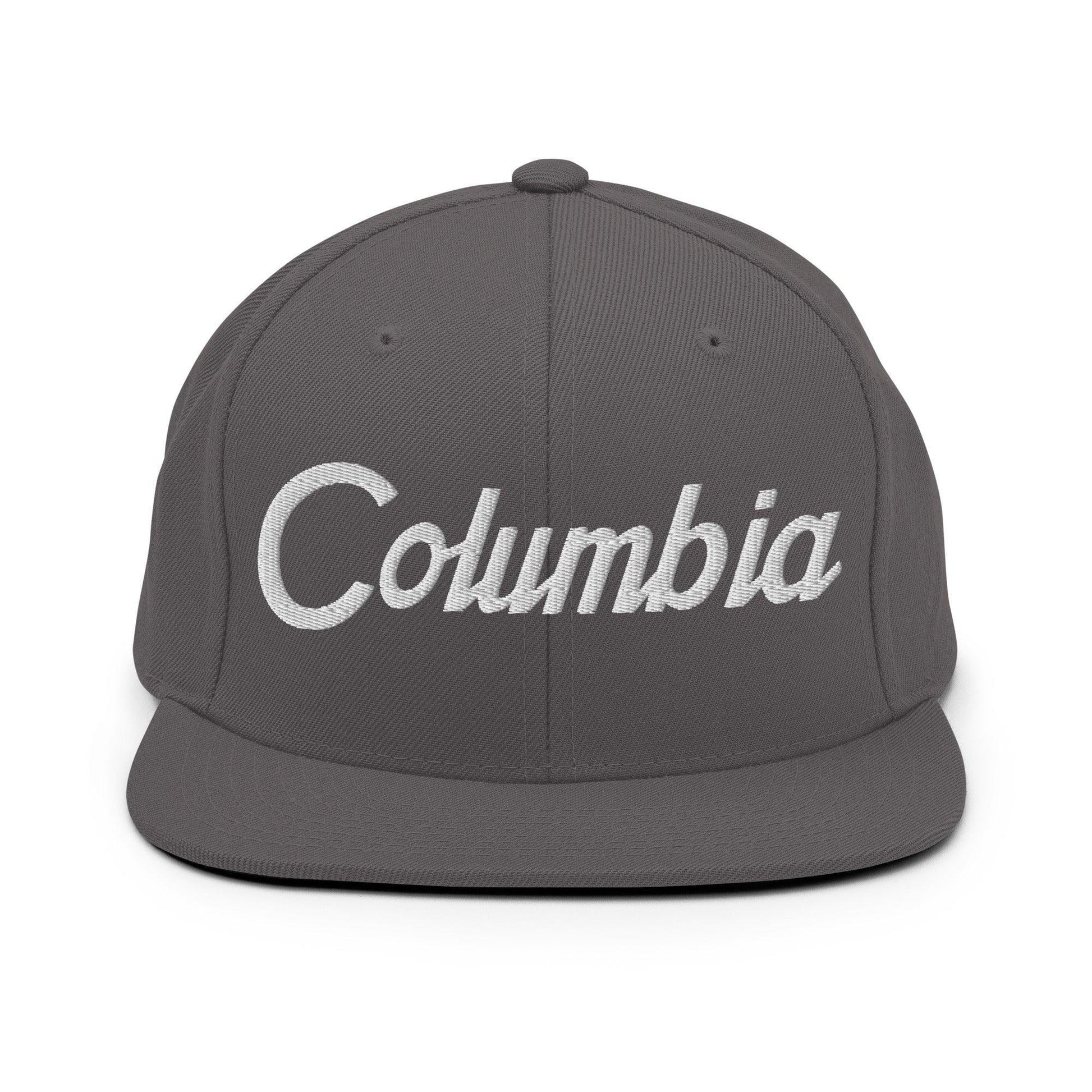 Columbia Script Snapback Hat Dark Grey