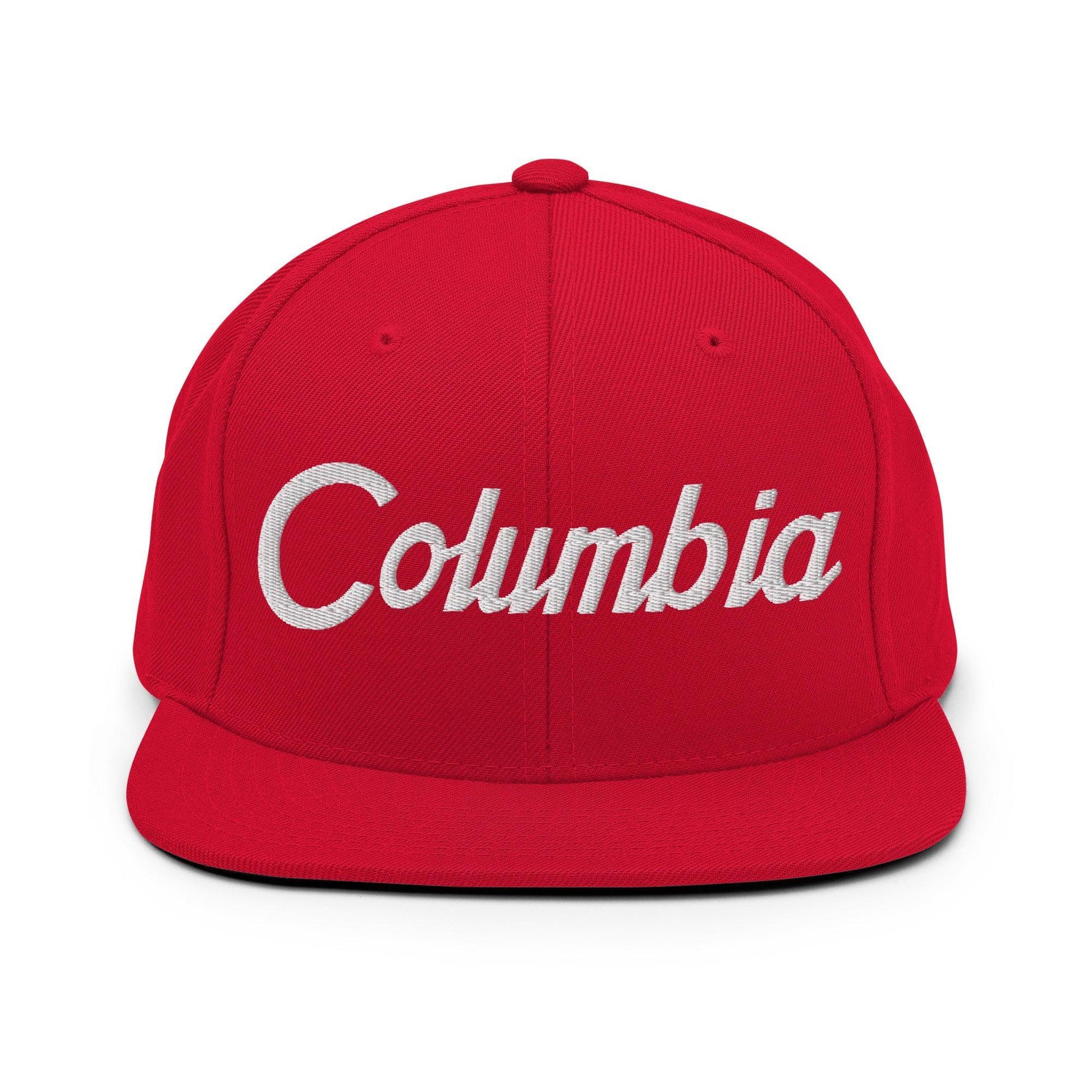 Columbia Script Snapback Hat Red
