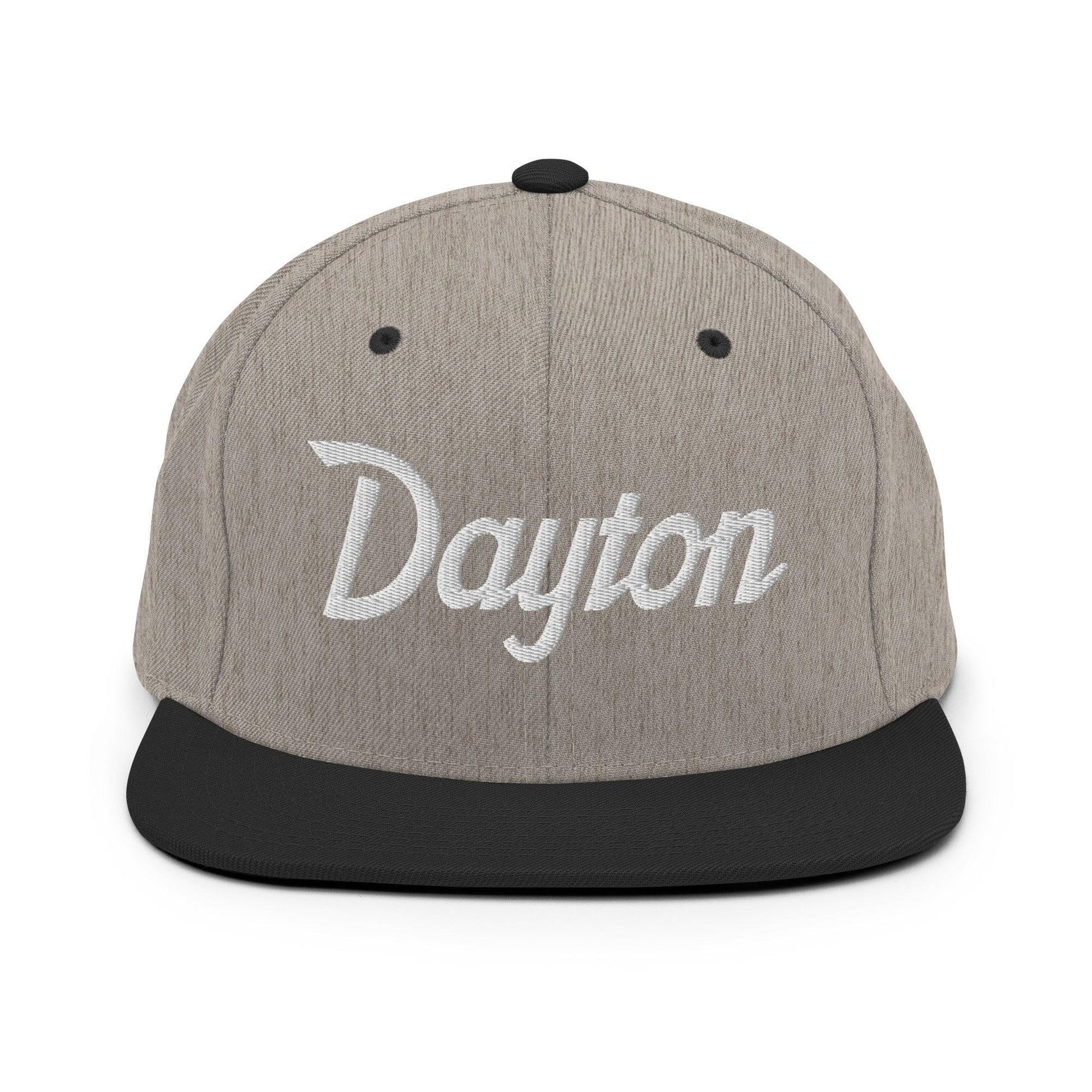 Dayton Script Snapback Hat Heather/Black