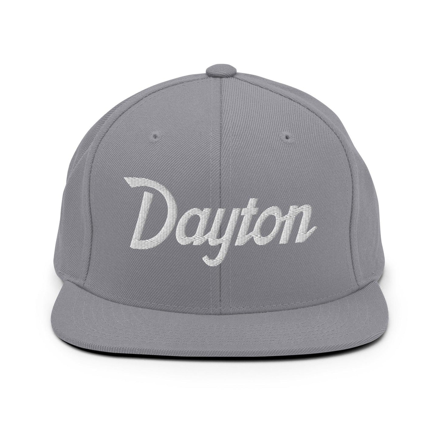 Dayton Script Snapback Hat Silver