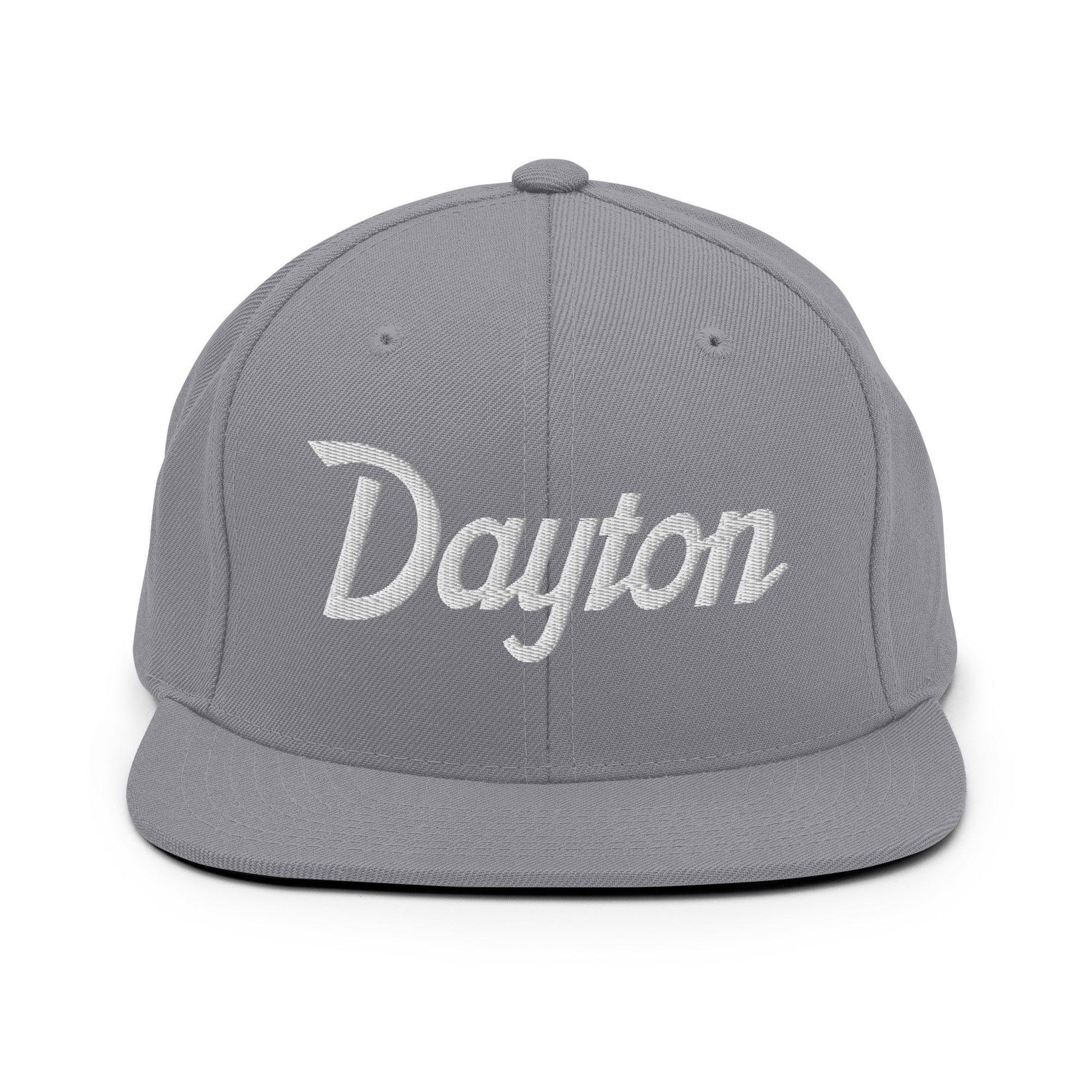 Dayton Script Snapback Hat Silver
