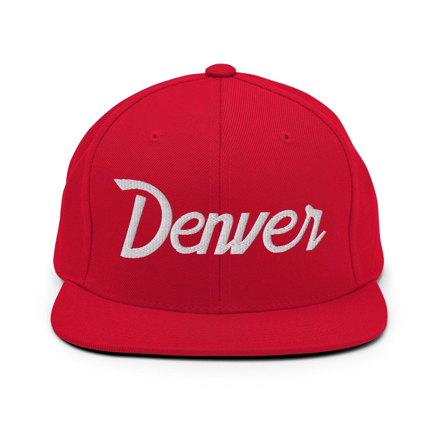 Denver Script Snapback Hat Red
