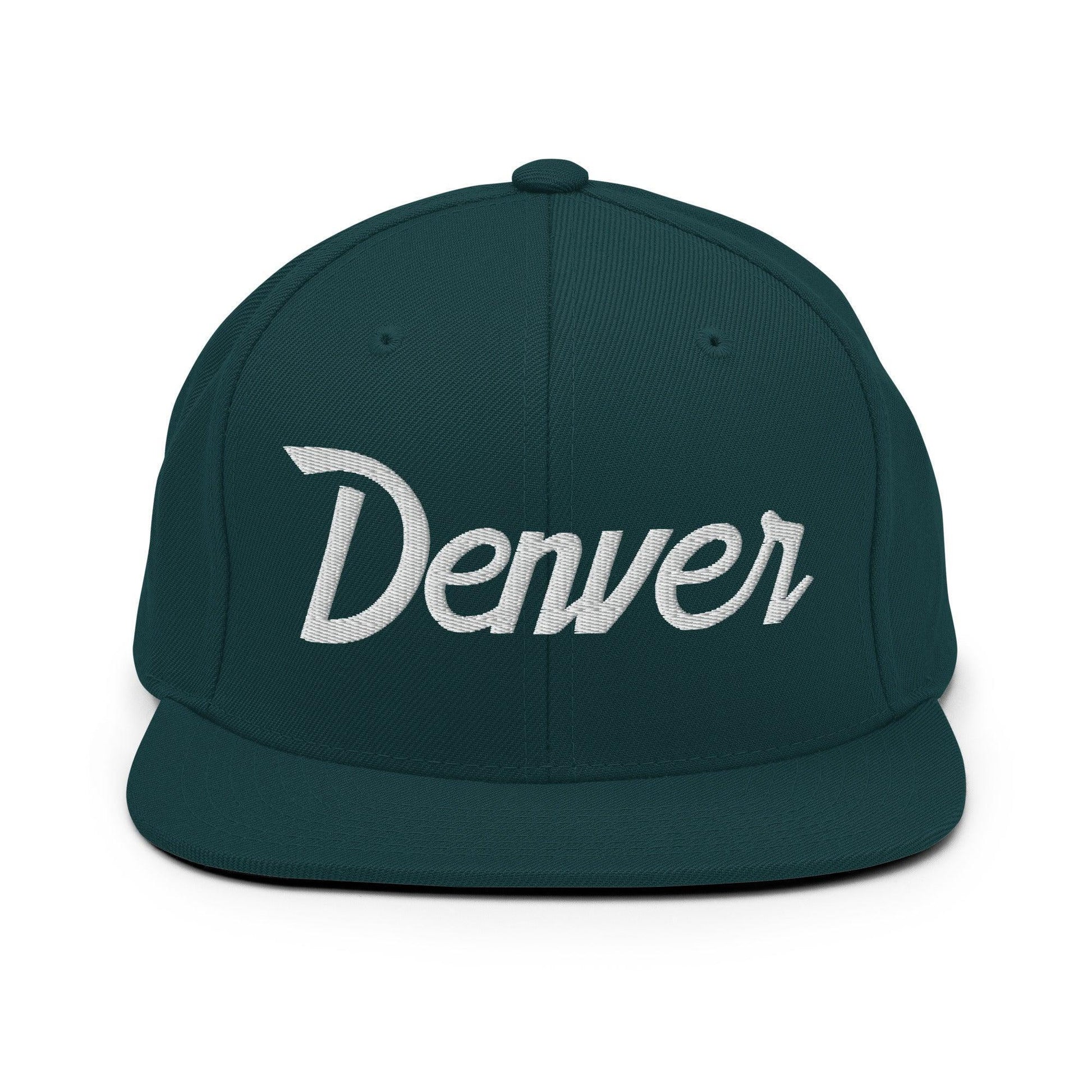 Denver Script Snapback Hat Spruce