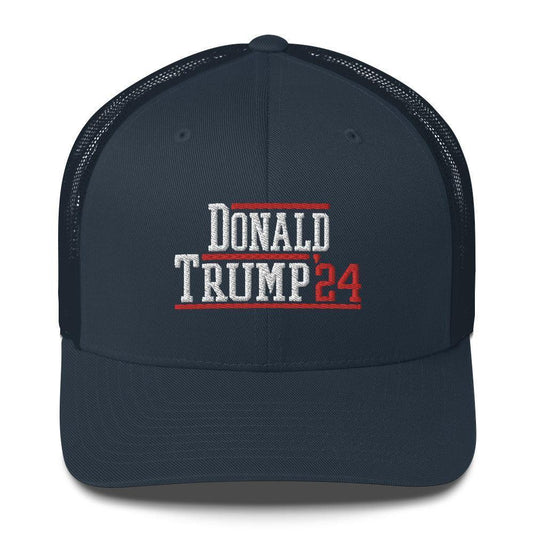 Donald Trump 2024 Snapback Trucker Hat Navy