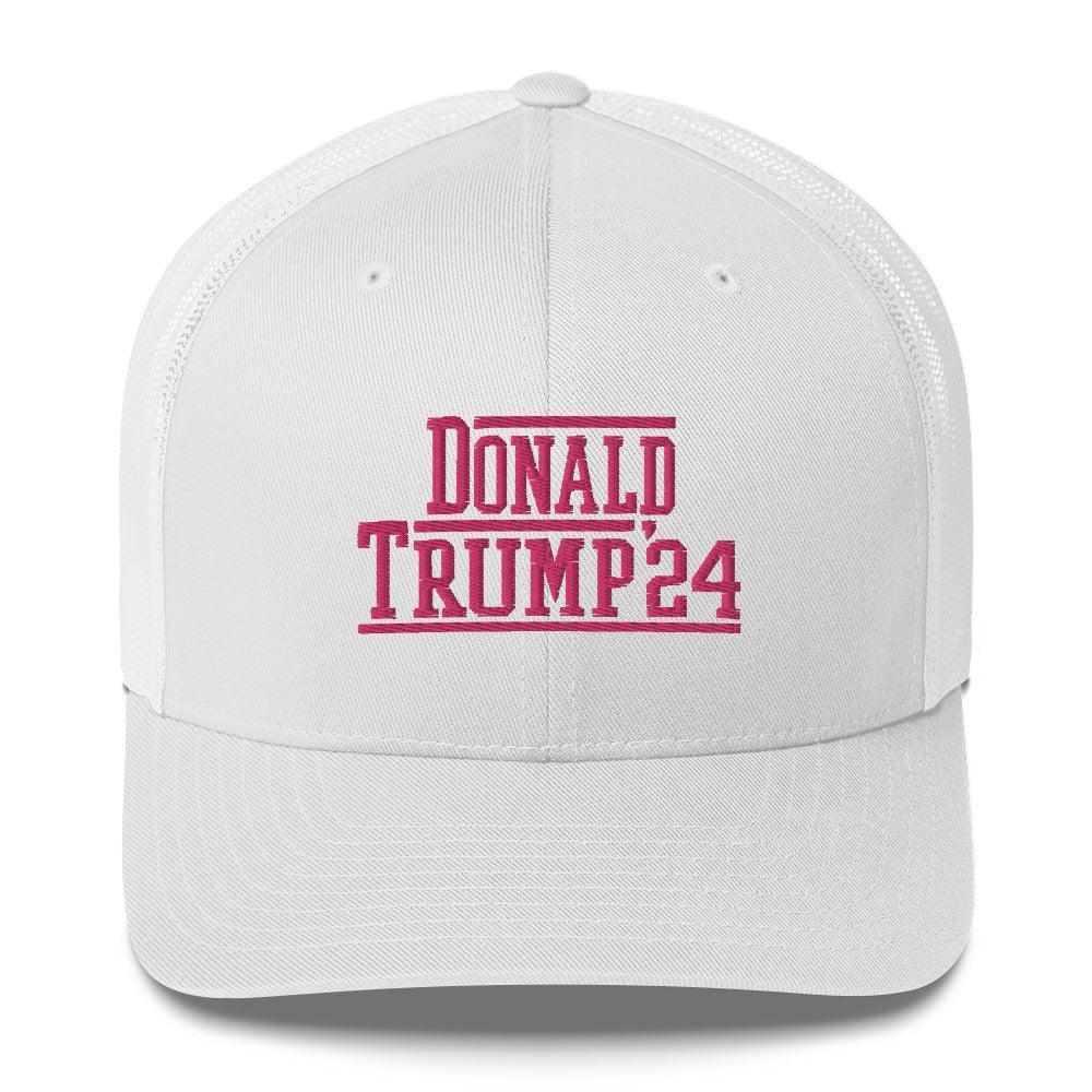 Donald Trump 2024 Snapback Trucker Hat White