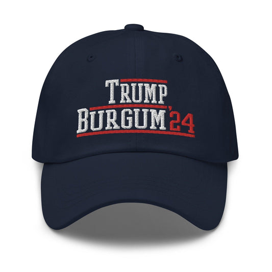 Donald Trump Doug Burgum 2024 Dad Hat Navy