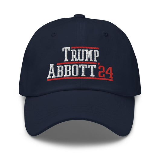 Donald Trump Greg Abbott 2024 Dad Hat Navy