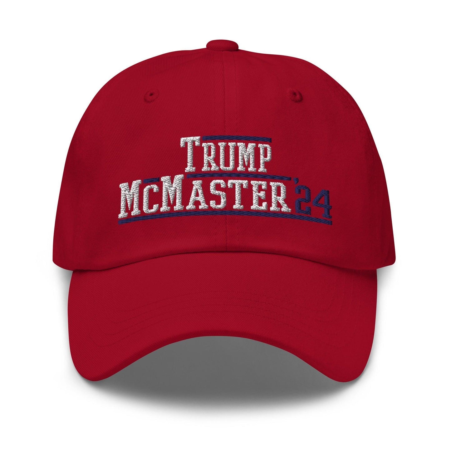 Donald Trump H. R. McMaster 2024 Dad Hat Cranberry