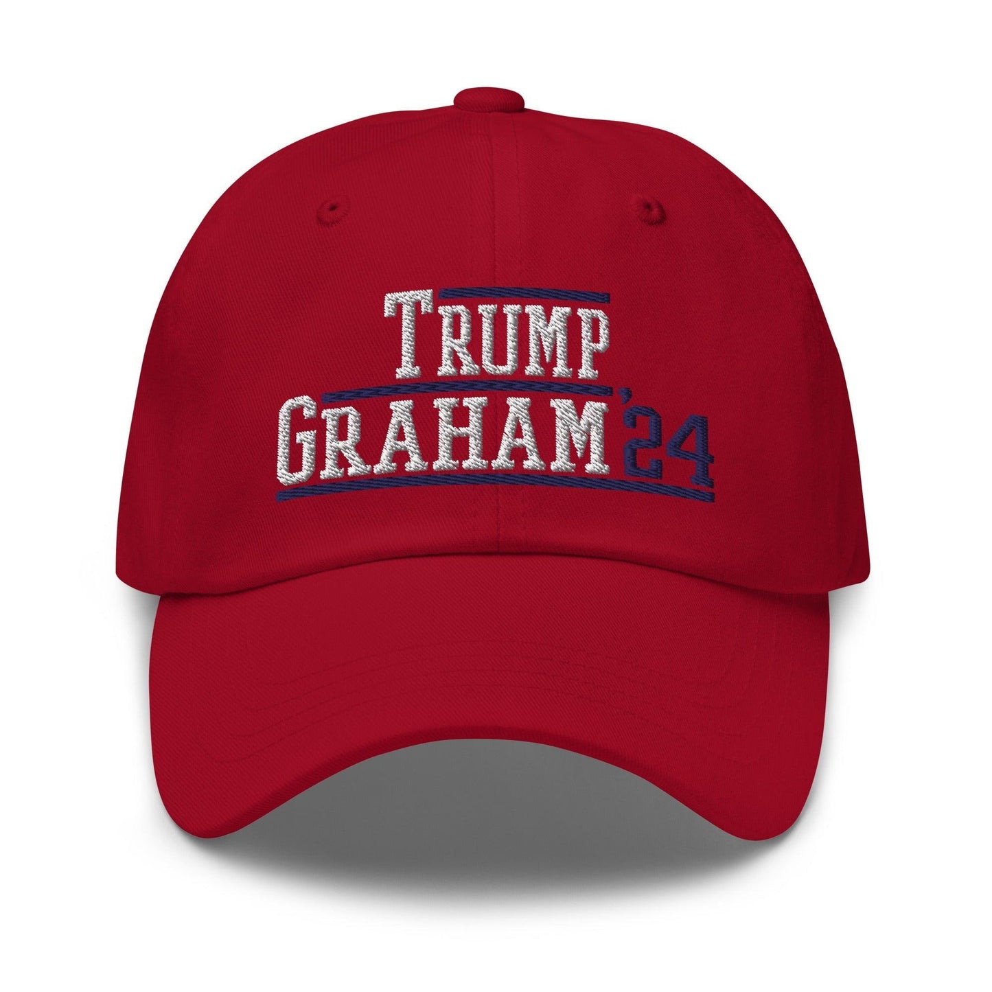 Donald Trump Lindsey Graham 2024 Dad Hat Cranberry