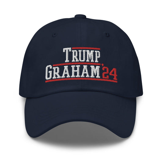 Donald Trump Lindsey Graham 2024 Dad Hat Navy