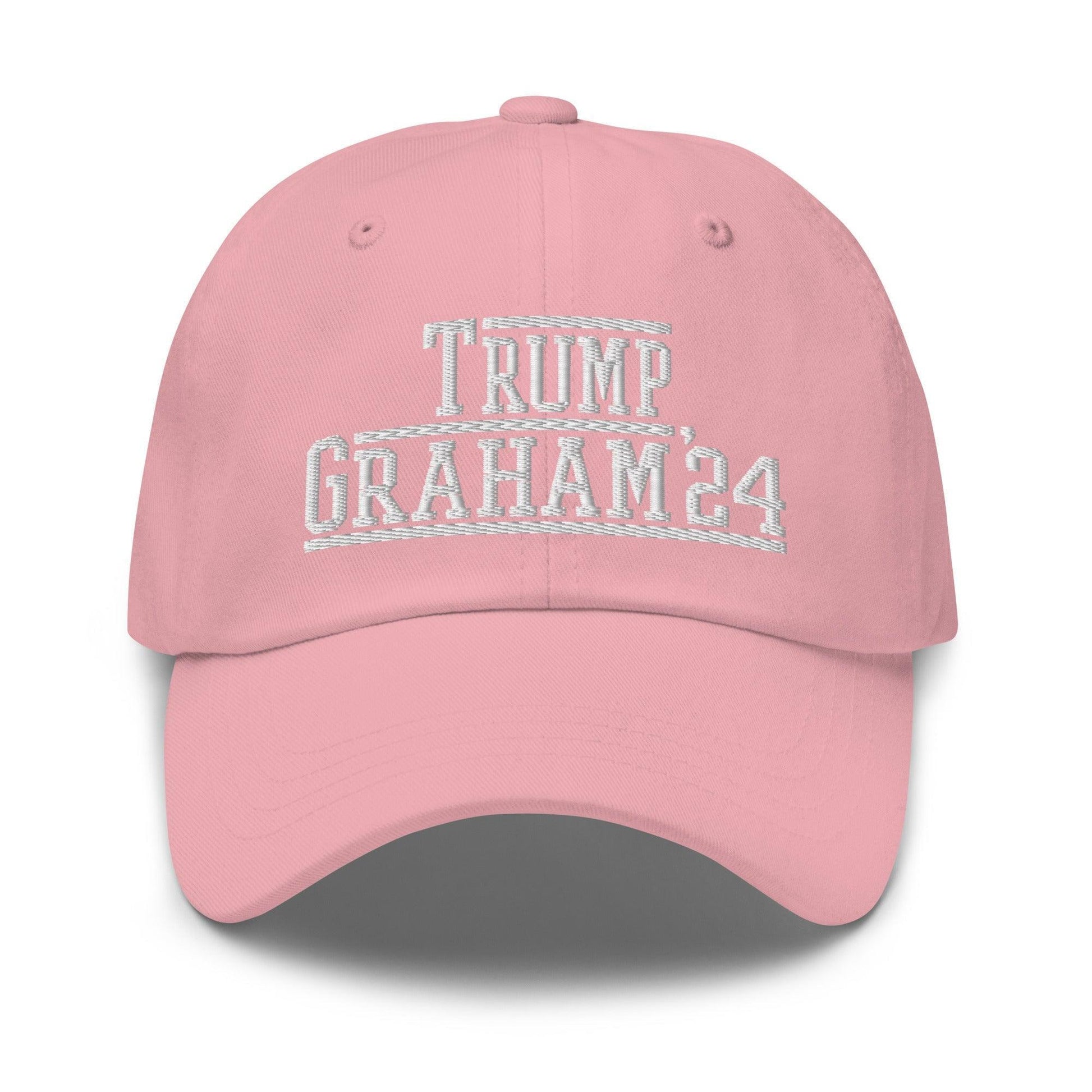 Donald Trump Lindsey Graham 2024 Dad Hat Pink